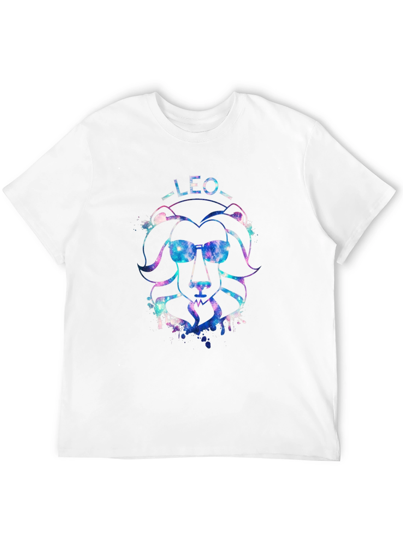 Leo Zodiac Galaxy Print T-Shirt