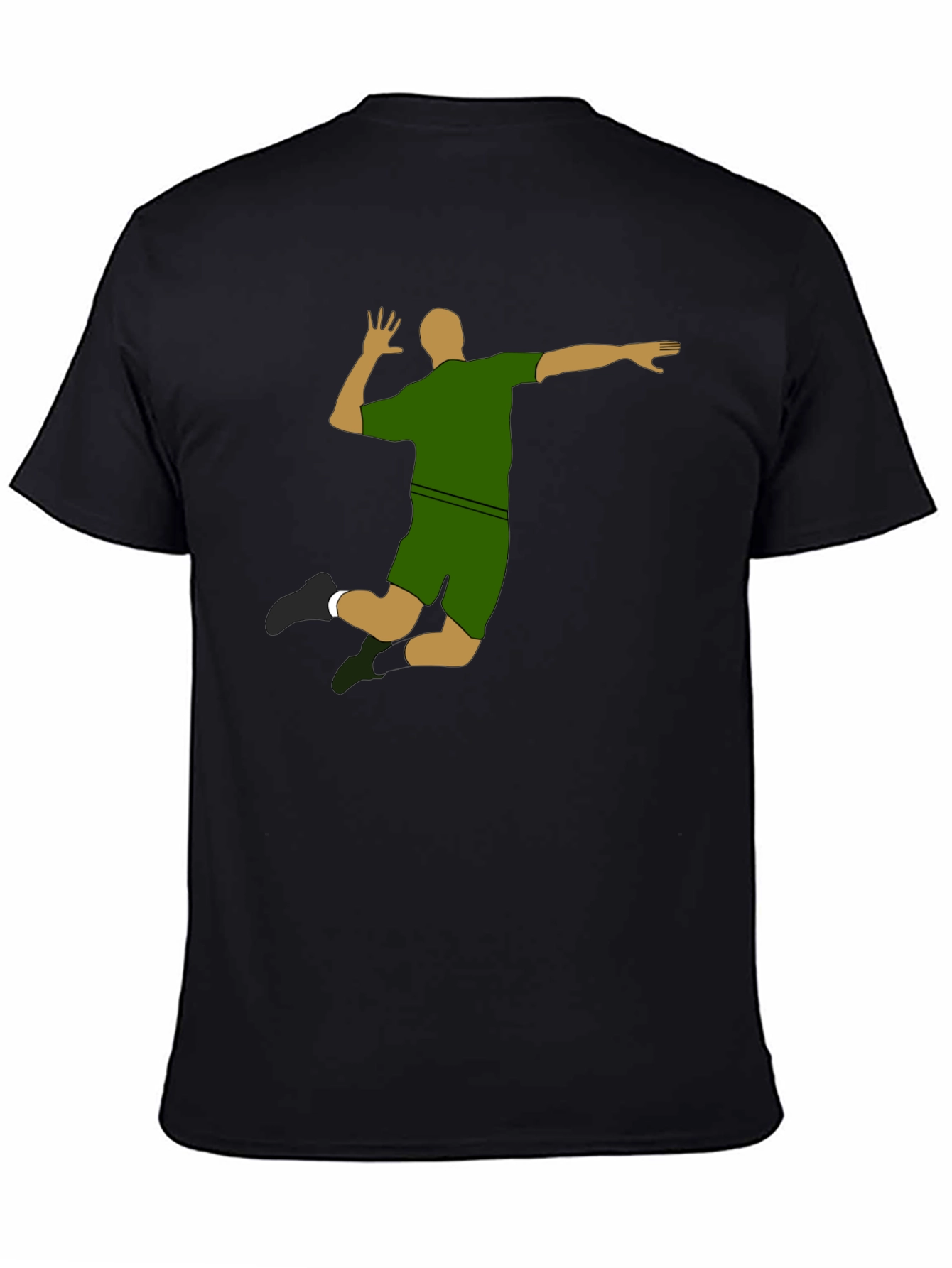 Volleyball Silhouette Graphic T-Shirt - Sporty Design