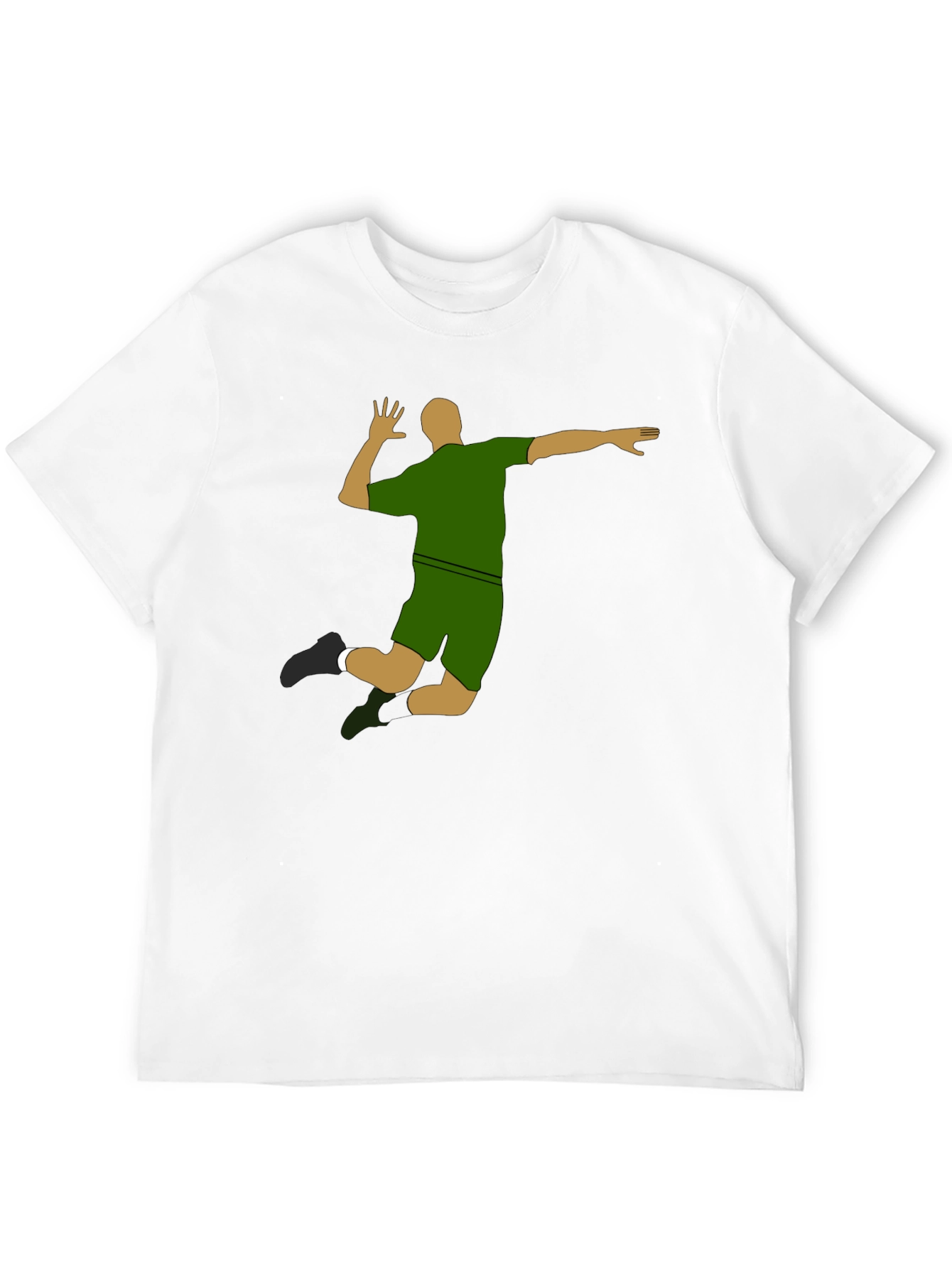 Volleyball Silhouette Graphic T-Shirt - Sporty Design