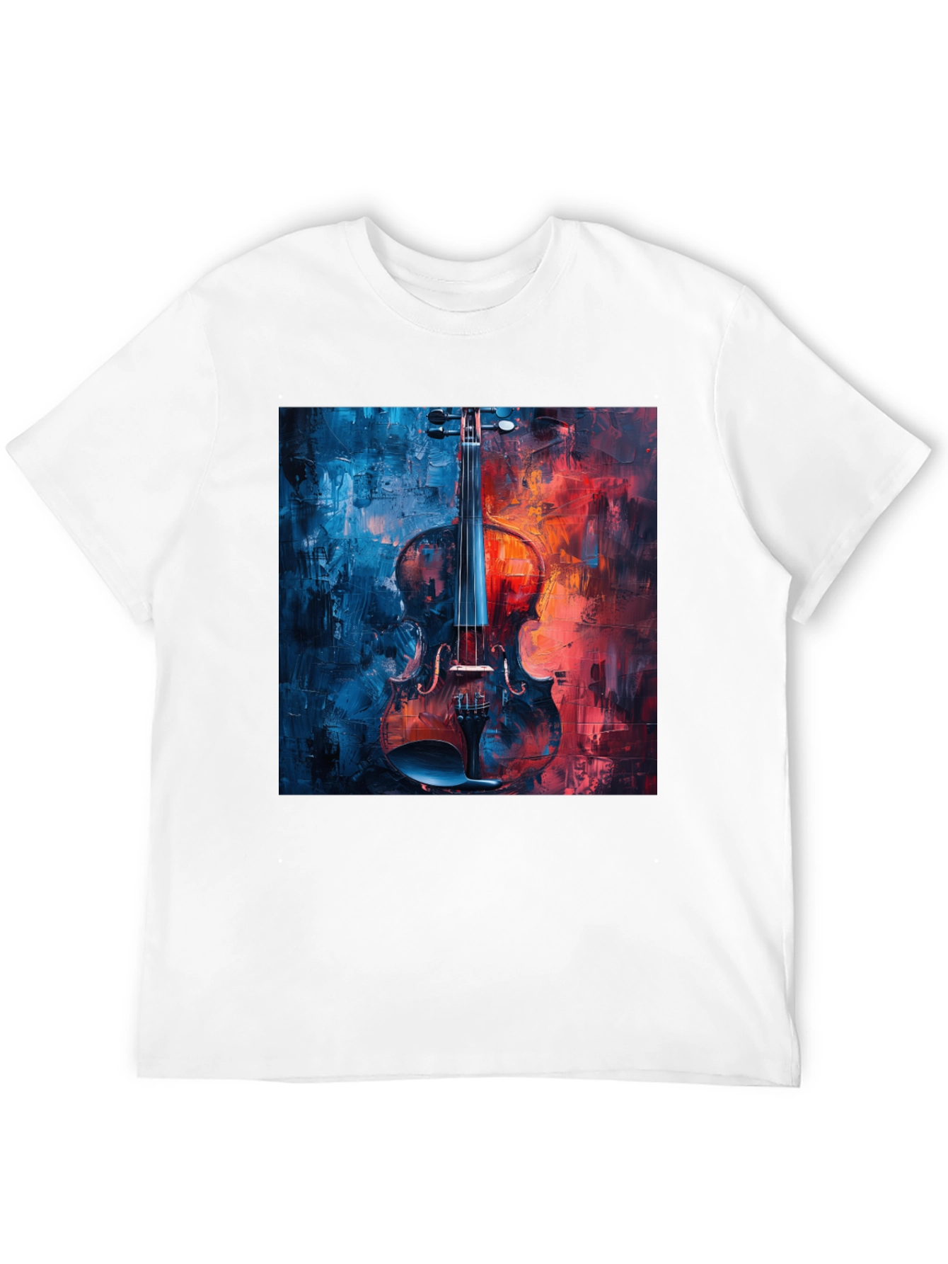 Violin Art Graphic T-Shirt - Classic Black Tee