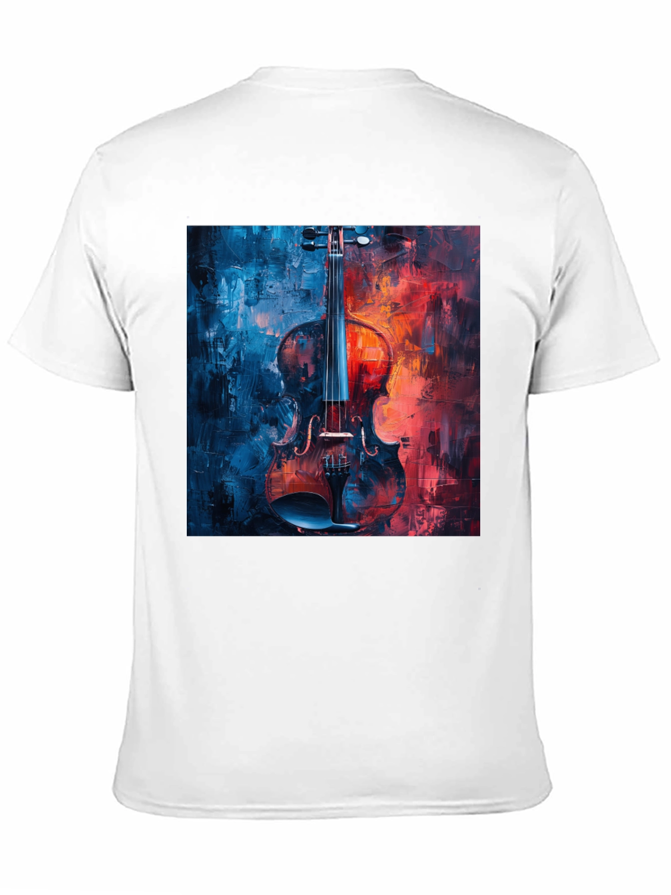 Violin Art Graphic T-Shirt - Classic Black Tee