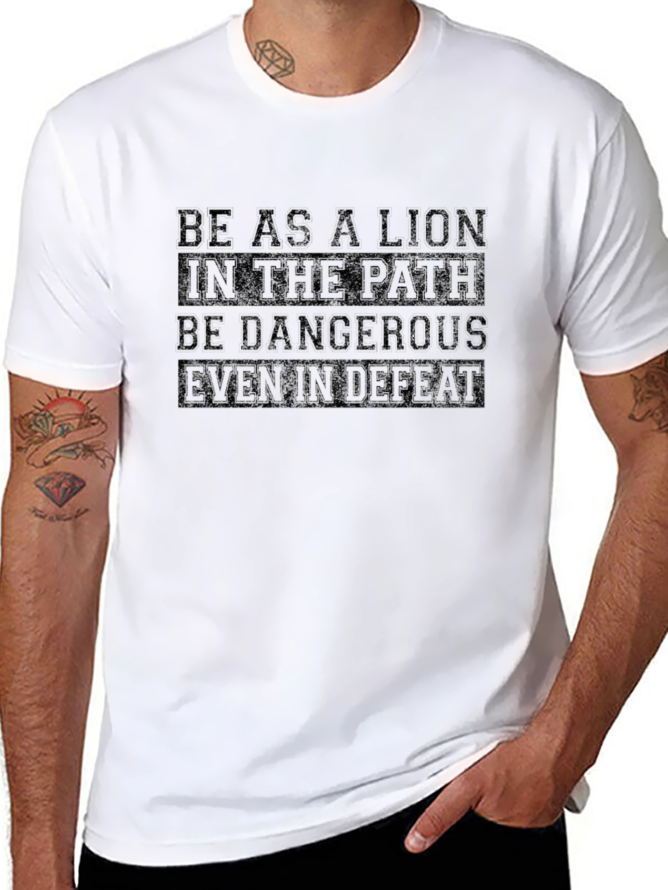 Be as a Lion Graphic Tee - Black