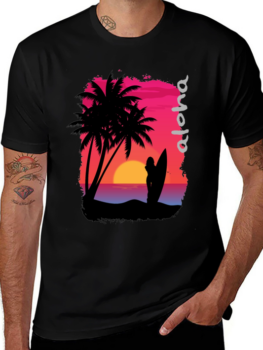 Aloha Sunset Graphic T-Shirt