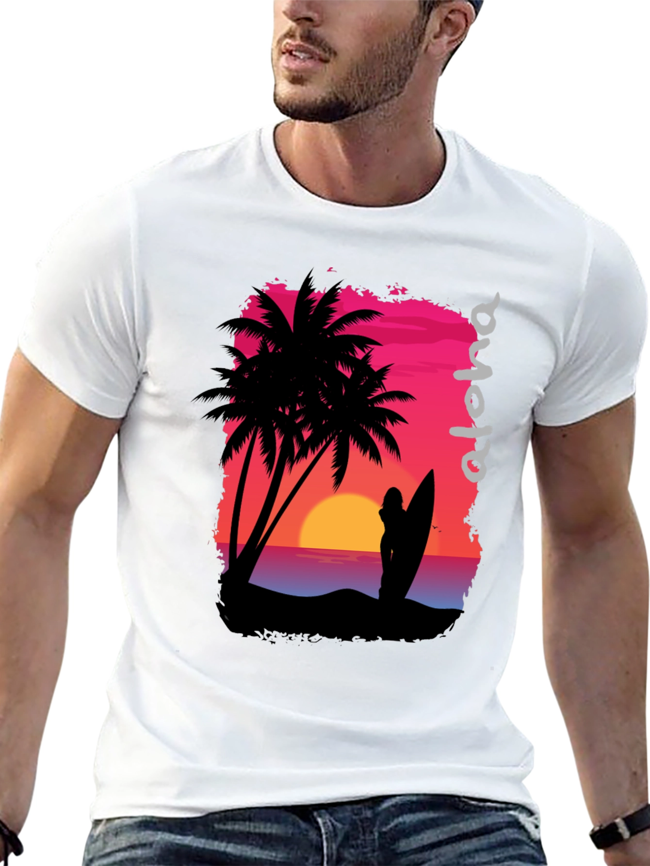Aloha Sunset Graphic T-Shirt