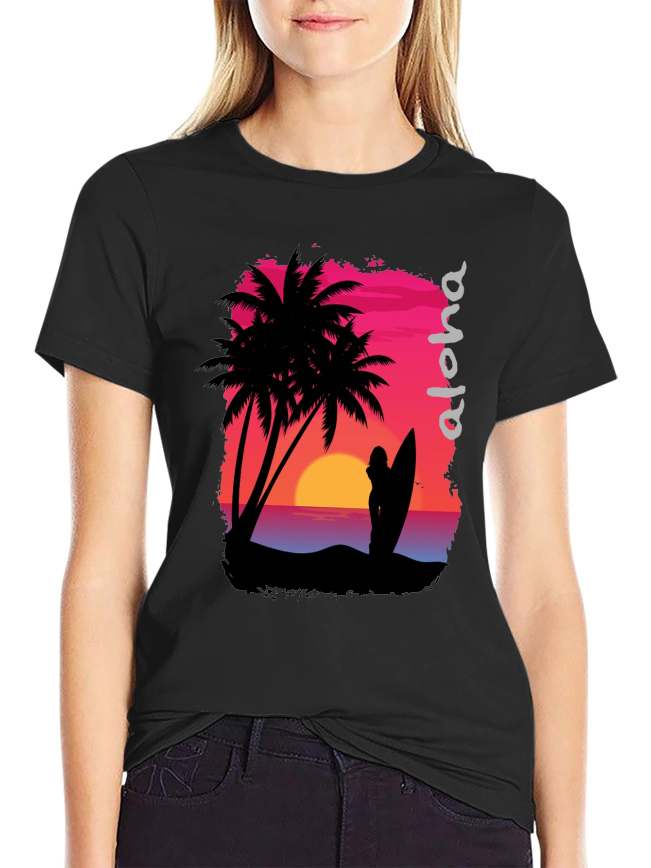 Aloha Sunset Graphic T-Shirt