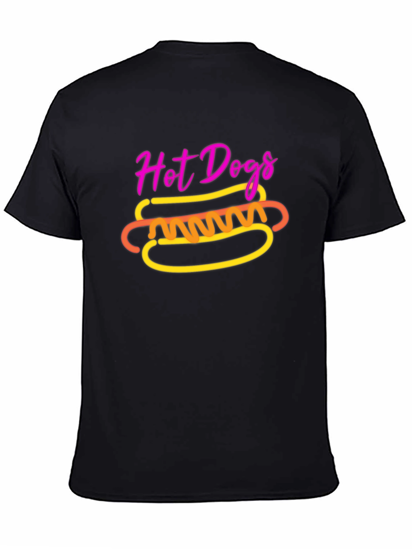 Hot Dogs Graphic Tee - Black Unisex T-Shirt