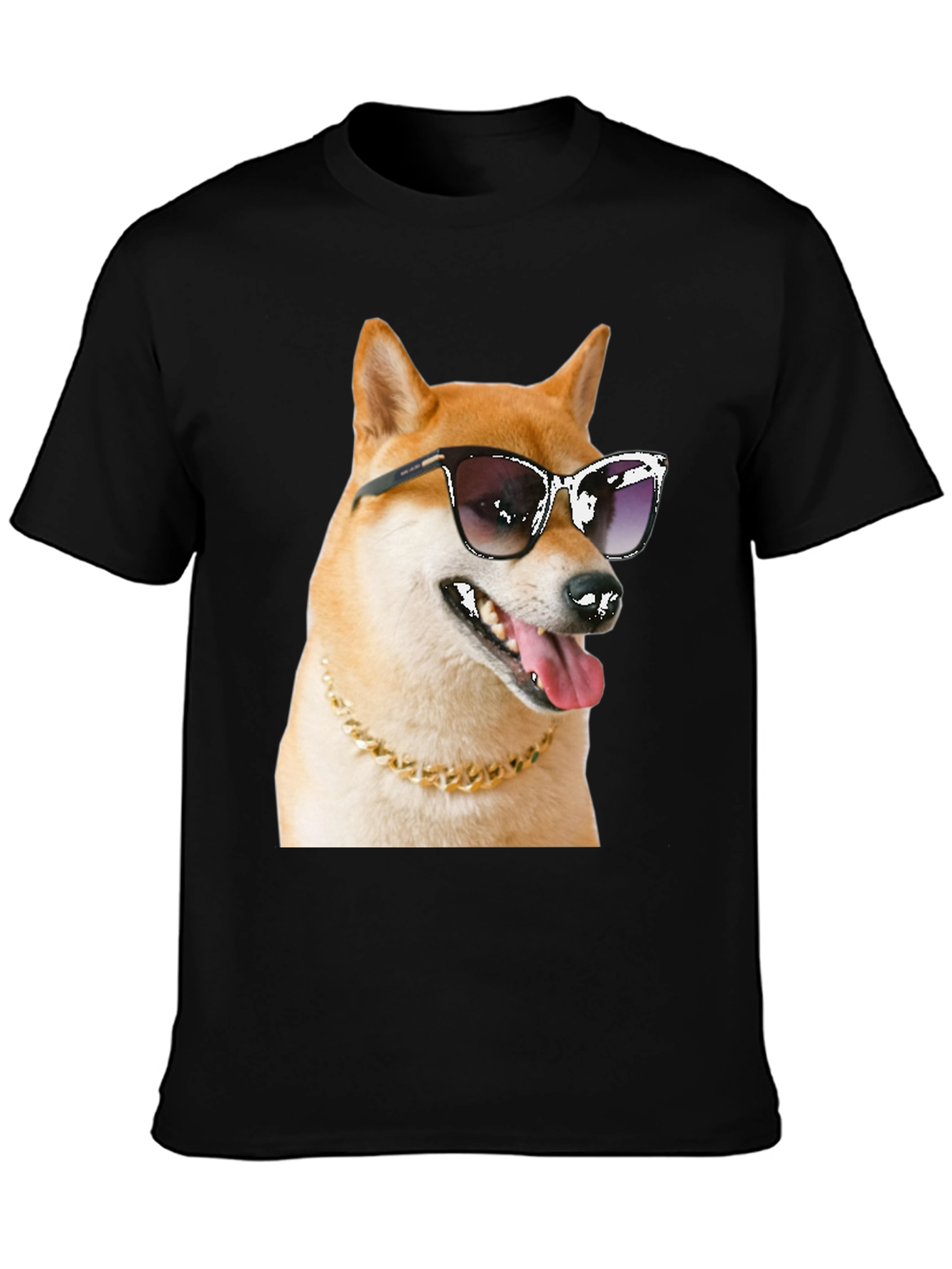 Cool Doge Graphic Tee - Black T-Shirt