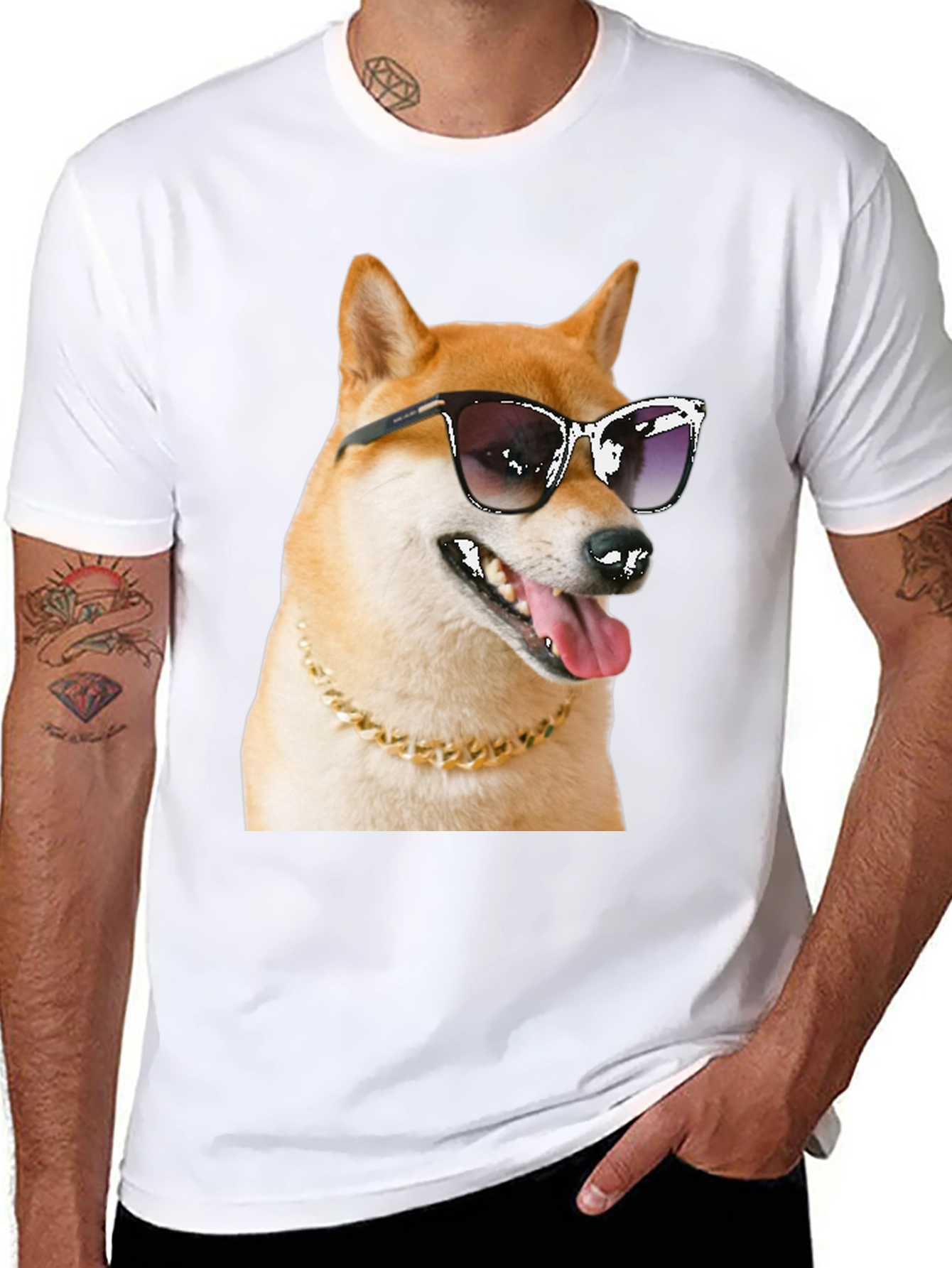 Cool Doge Graphic Tee - Black T-Shirt
