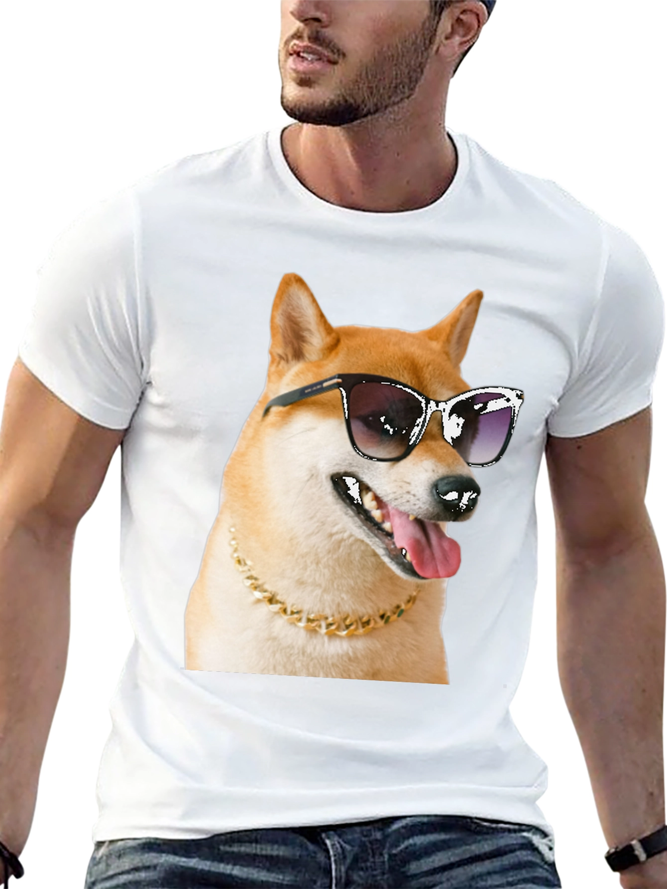 Cool Doge Graphic Tee - Black T-Shirt