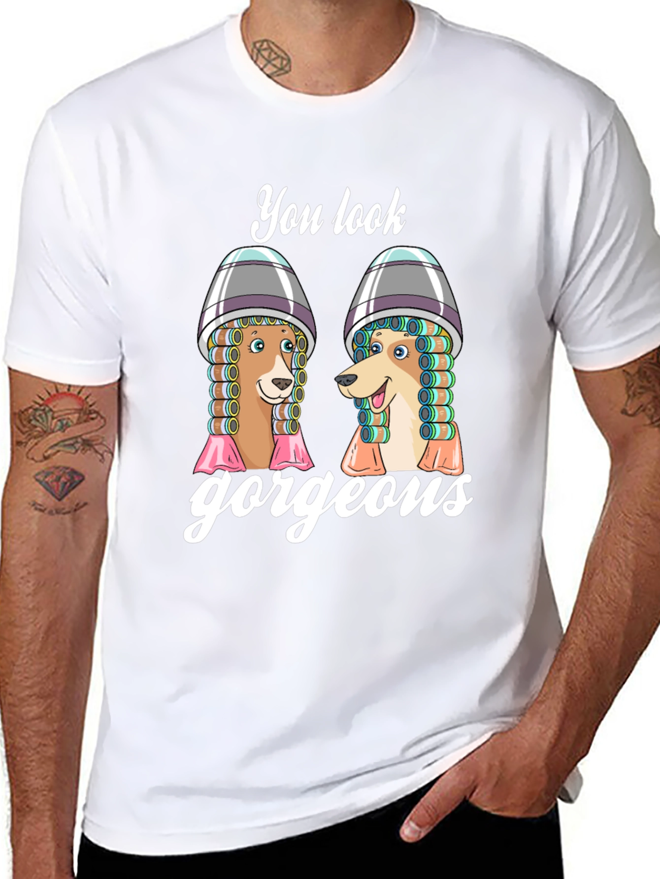 You Look Gorgeous Dog Salon Black T-Shirt
