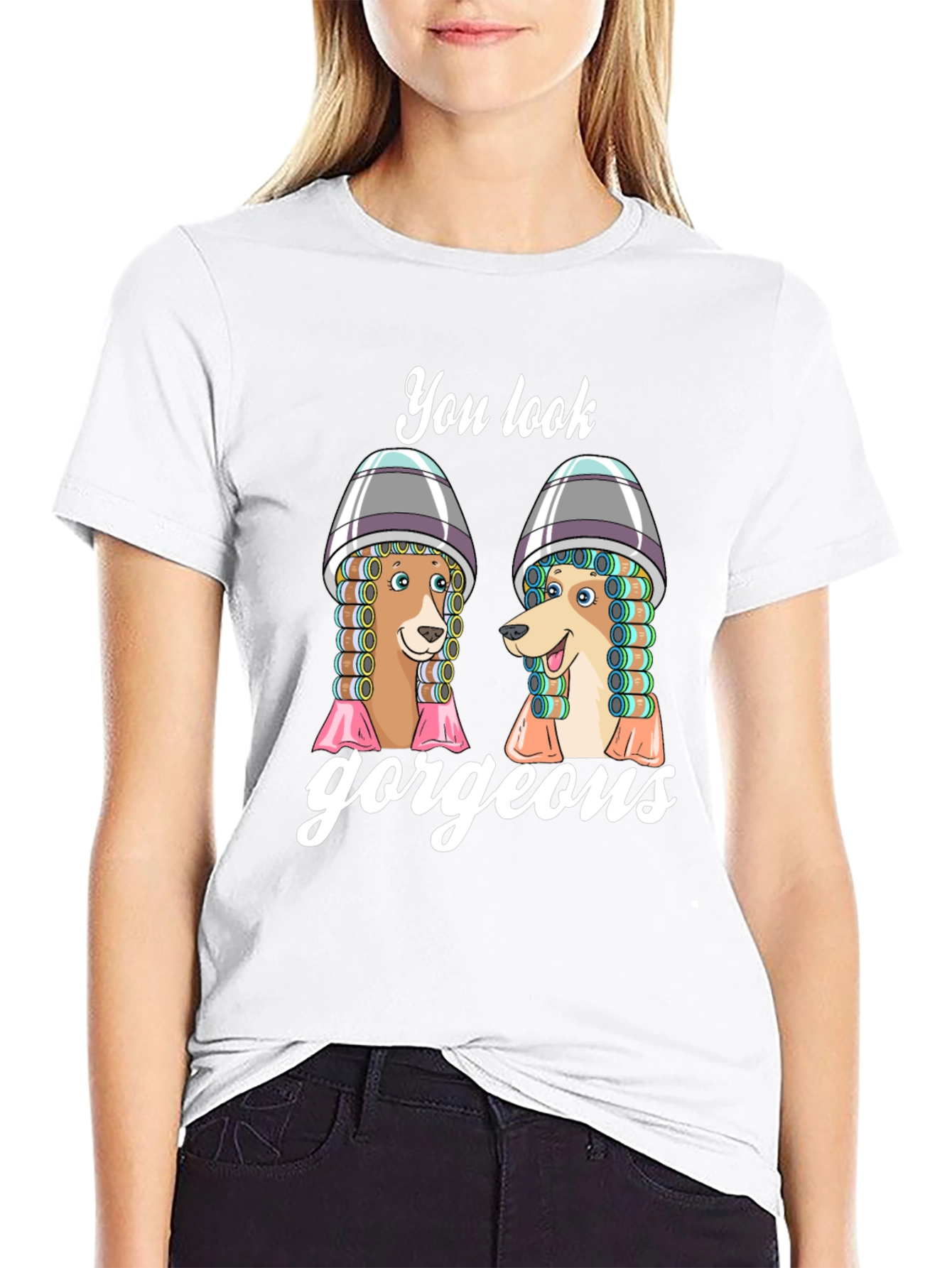 You Look Gorgeous Dog Salon Black T-Shirt