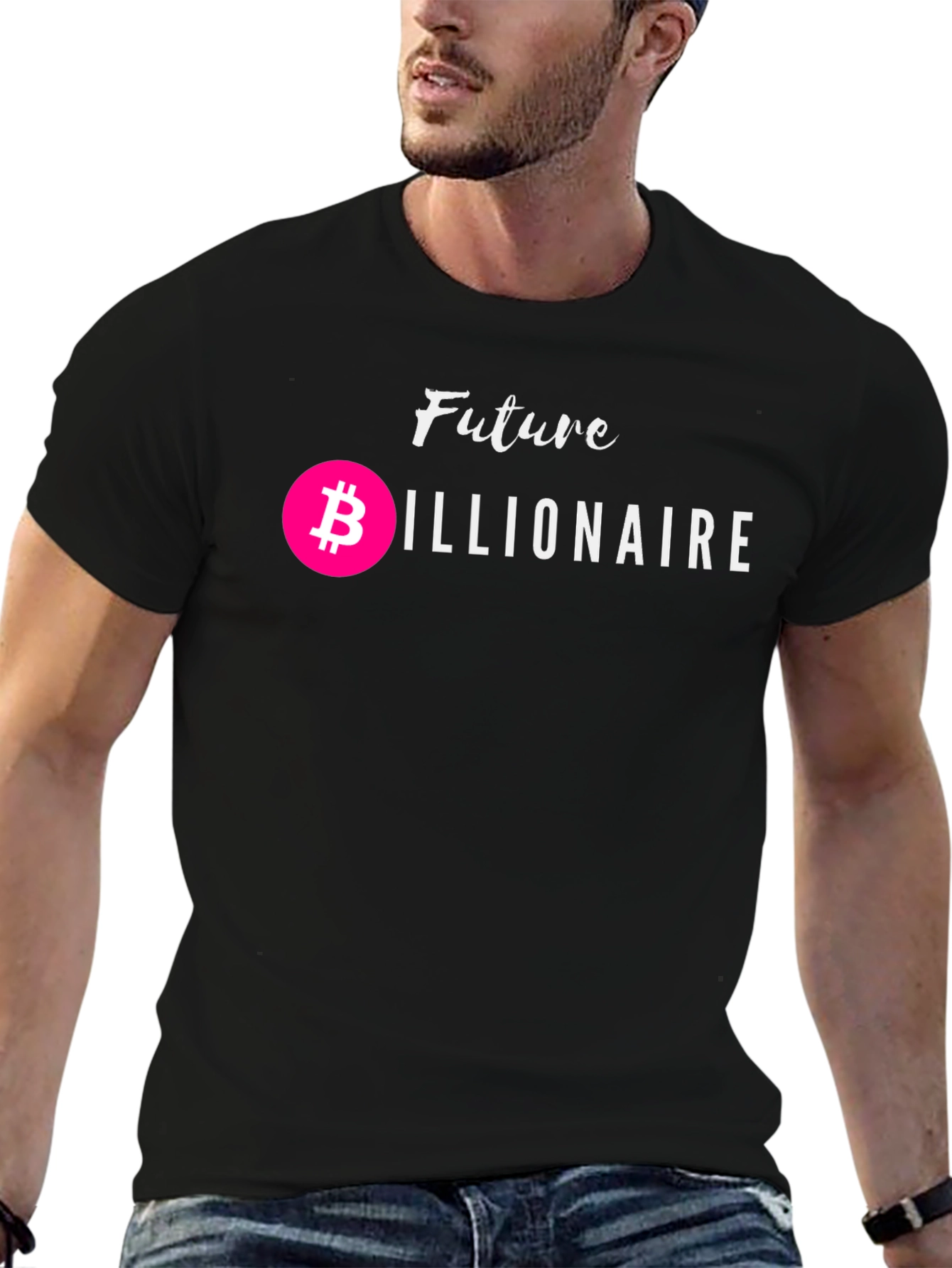 Future Billionaire Bitcoin Black Graphic Tee