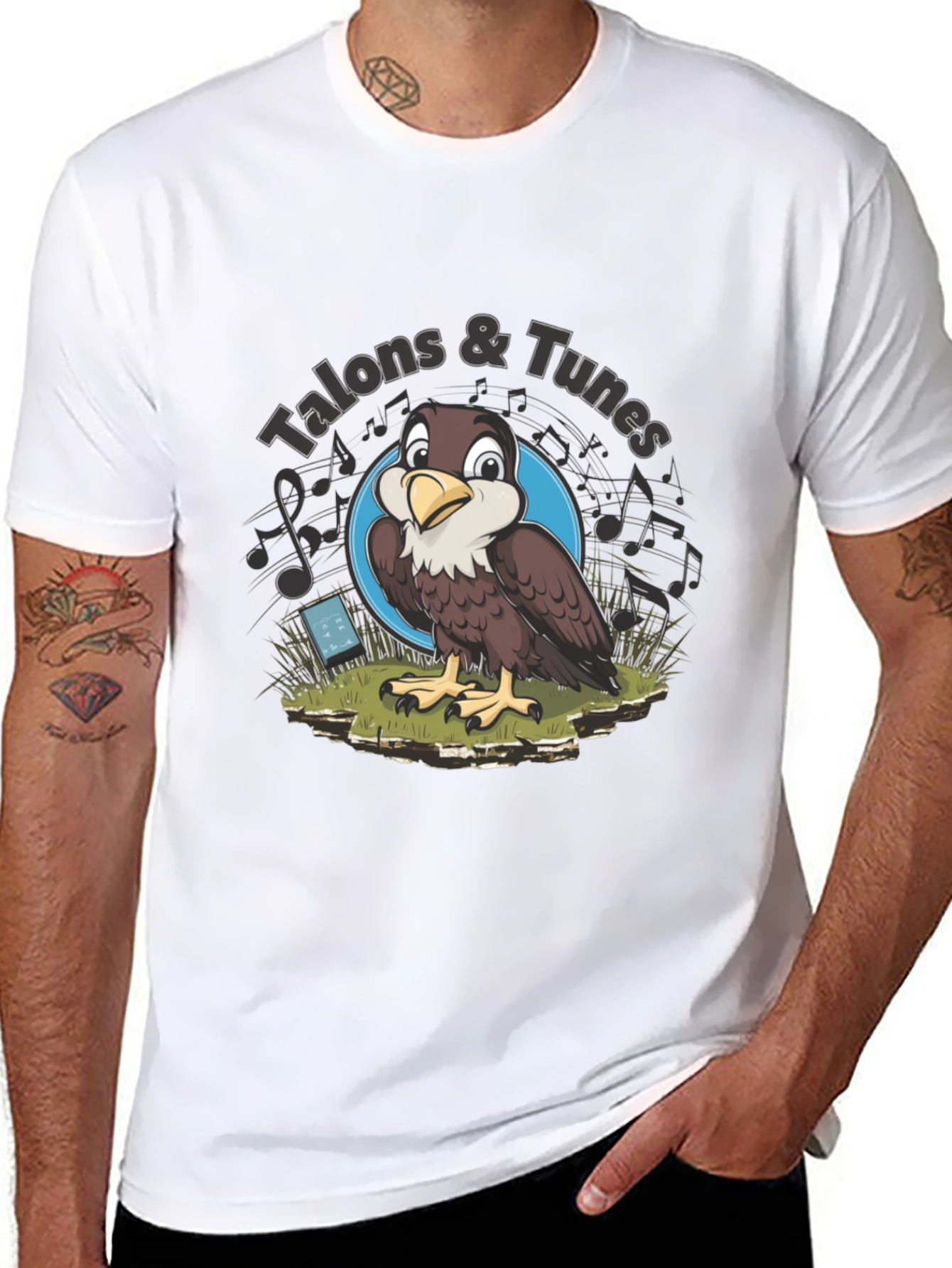 Talons & Tunes Graphic T-Shirt - Falcon Lovers Tee