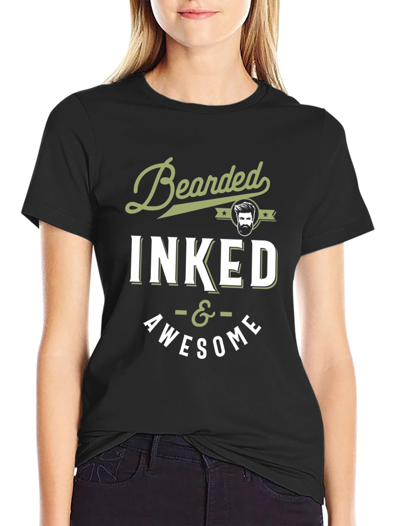 Bearded Inked & Awesome Graphic T-Shirt