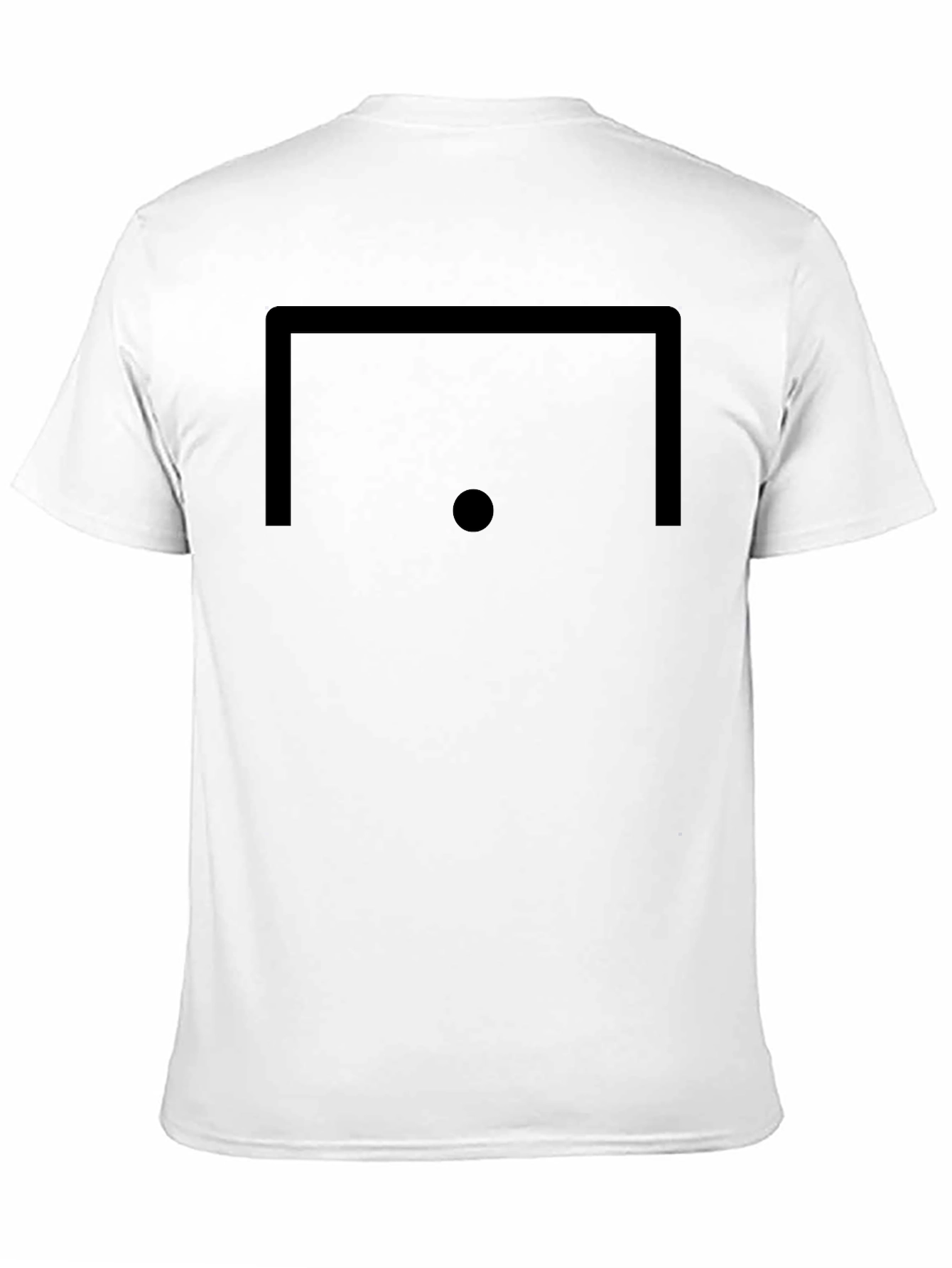 Minimalist Soccer Goal Graphic T-Shirt - Black