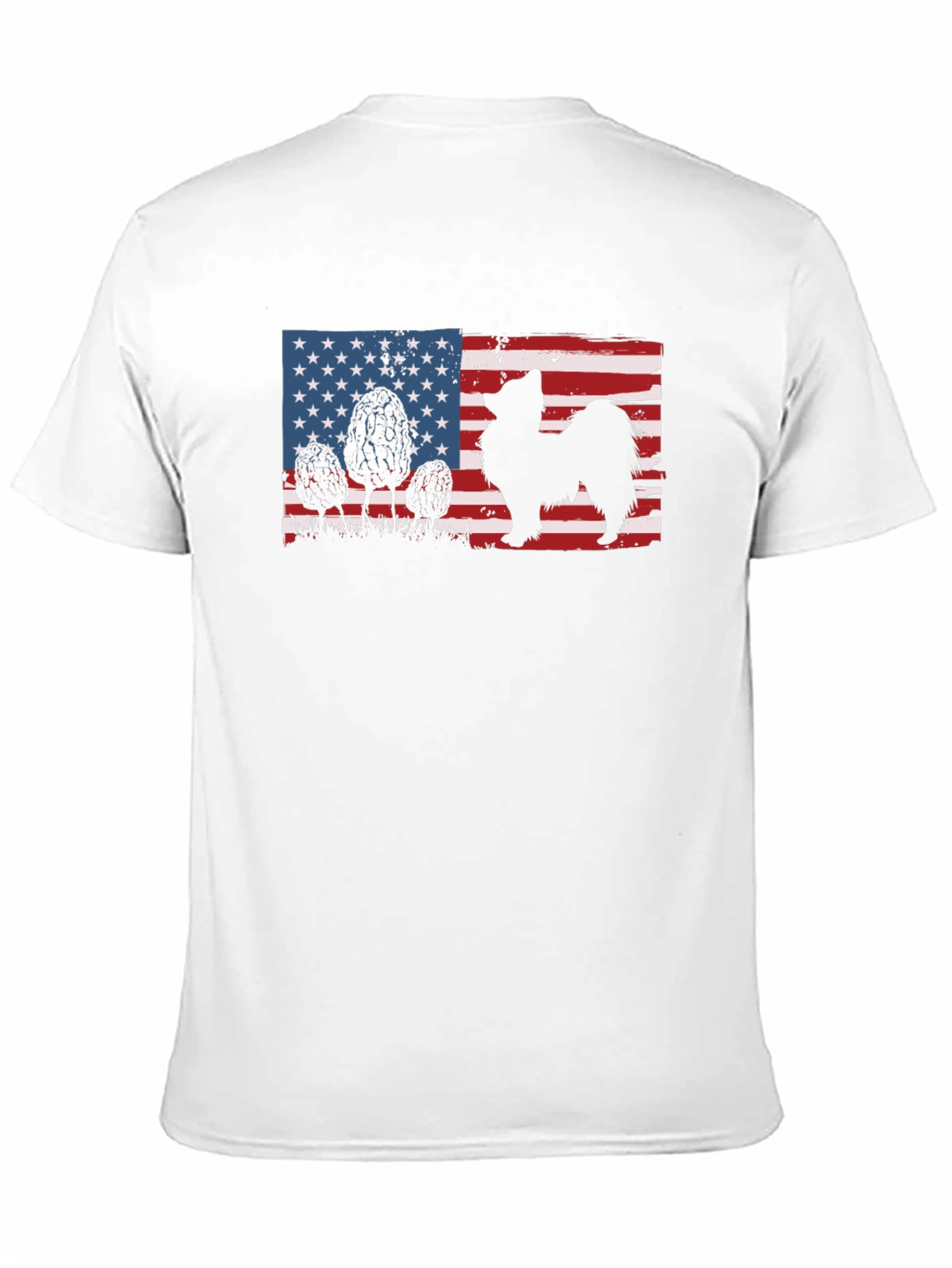 American Flag Dog Silhouette T-Shirt