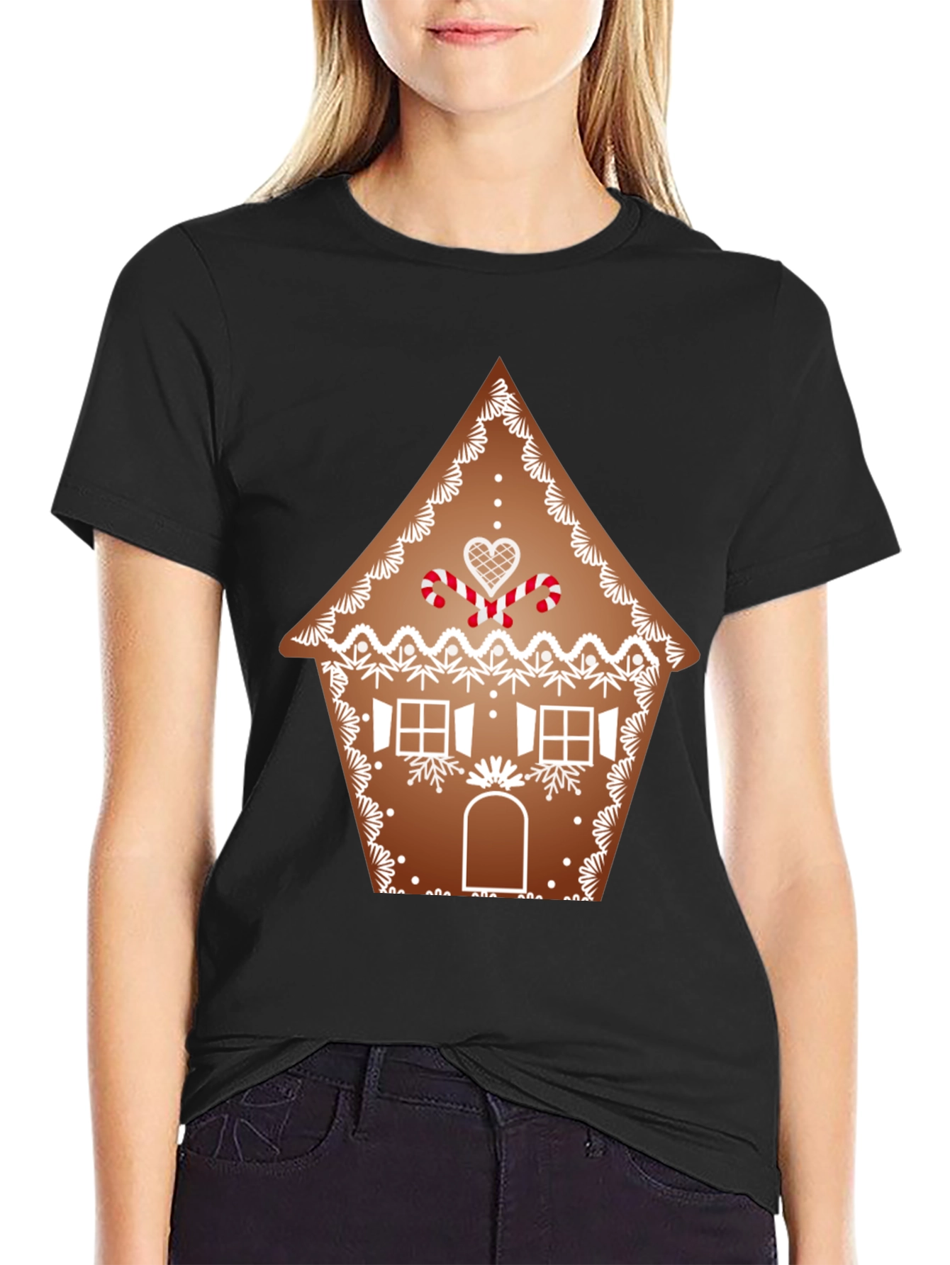 Gingerbread House T-Shirt - Festive Holiday Apparel