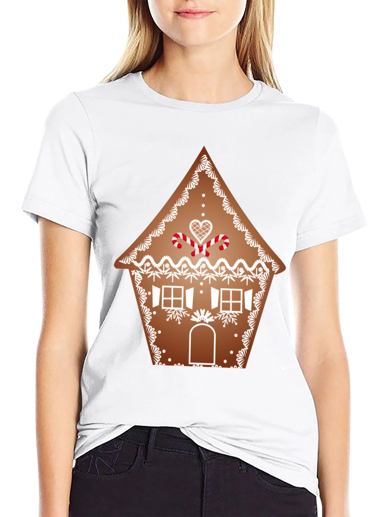 Gingerbread House T-Shirt - Festive Holiday Apparel