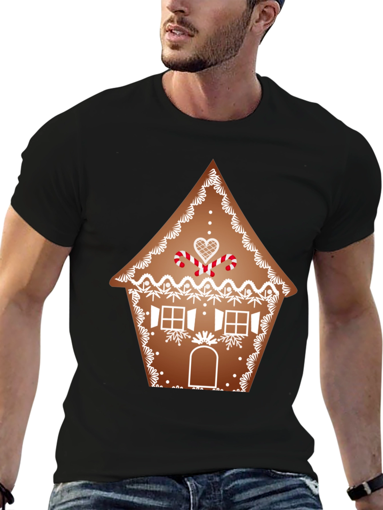 Gingerbread House T-Shirt - Festive Holiday Apparel