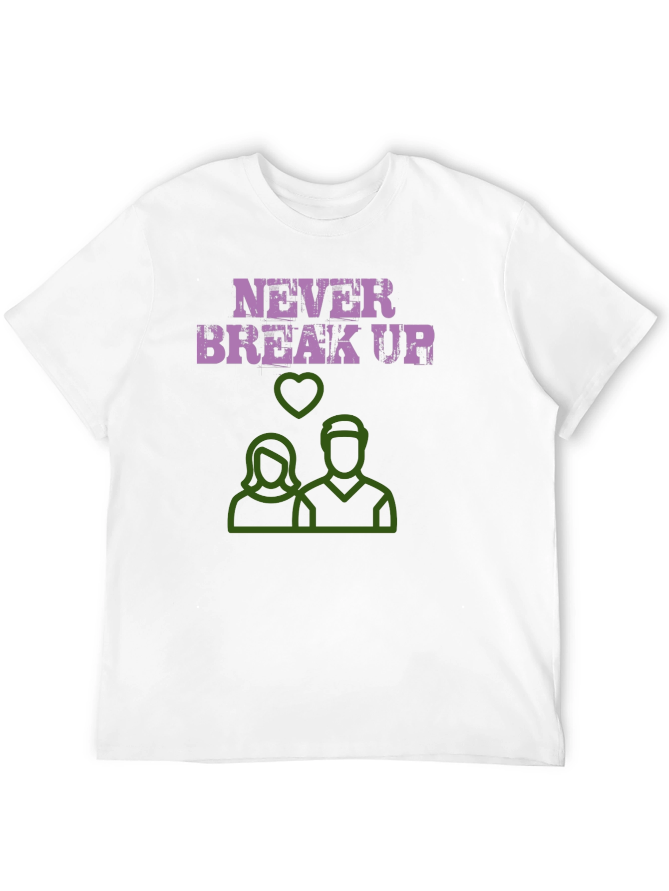 Never Break Up Graphic Tee - Black Cotton Blend