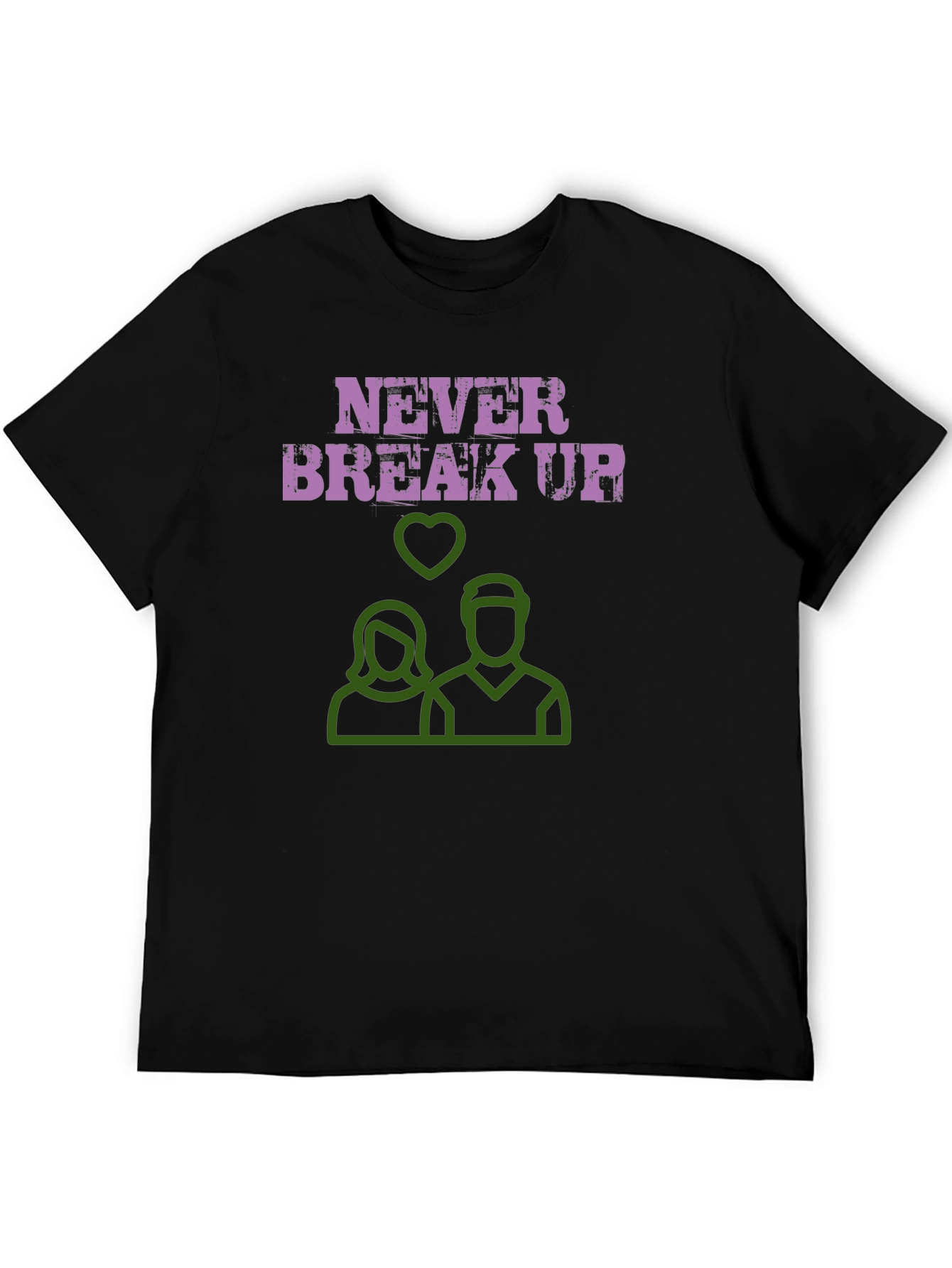 Never Break Up Graphic Tee - Black Cotton Blend