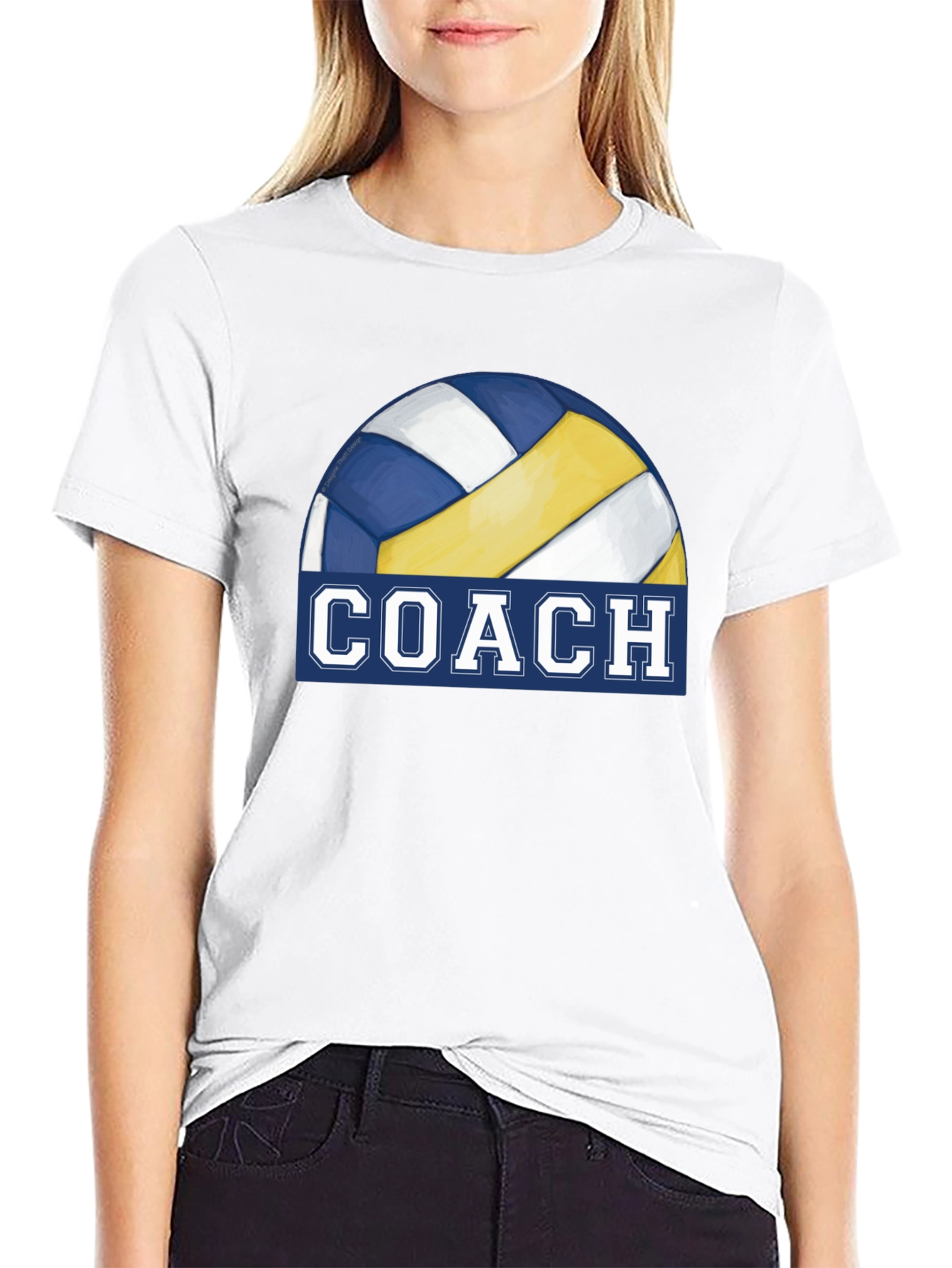 Volleyball Coach T-Shirt - Black