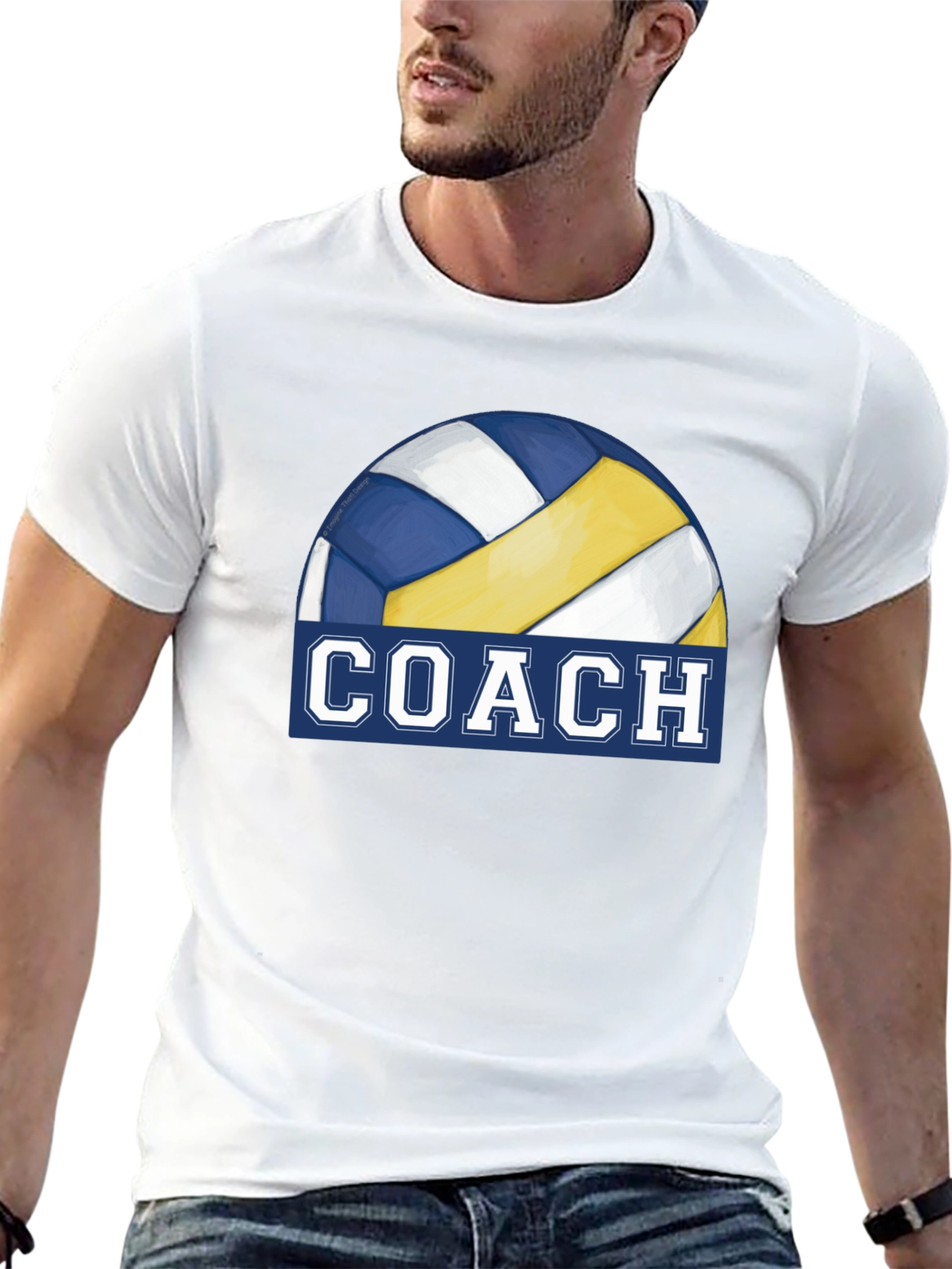 Volleyball Coach T-Shirt - Black