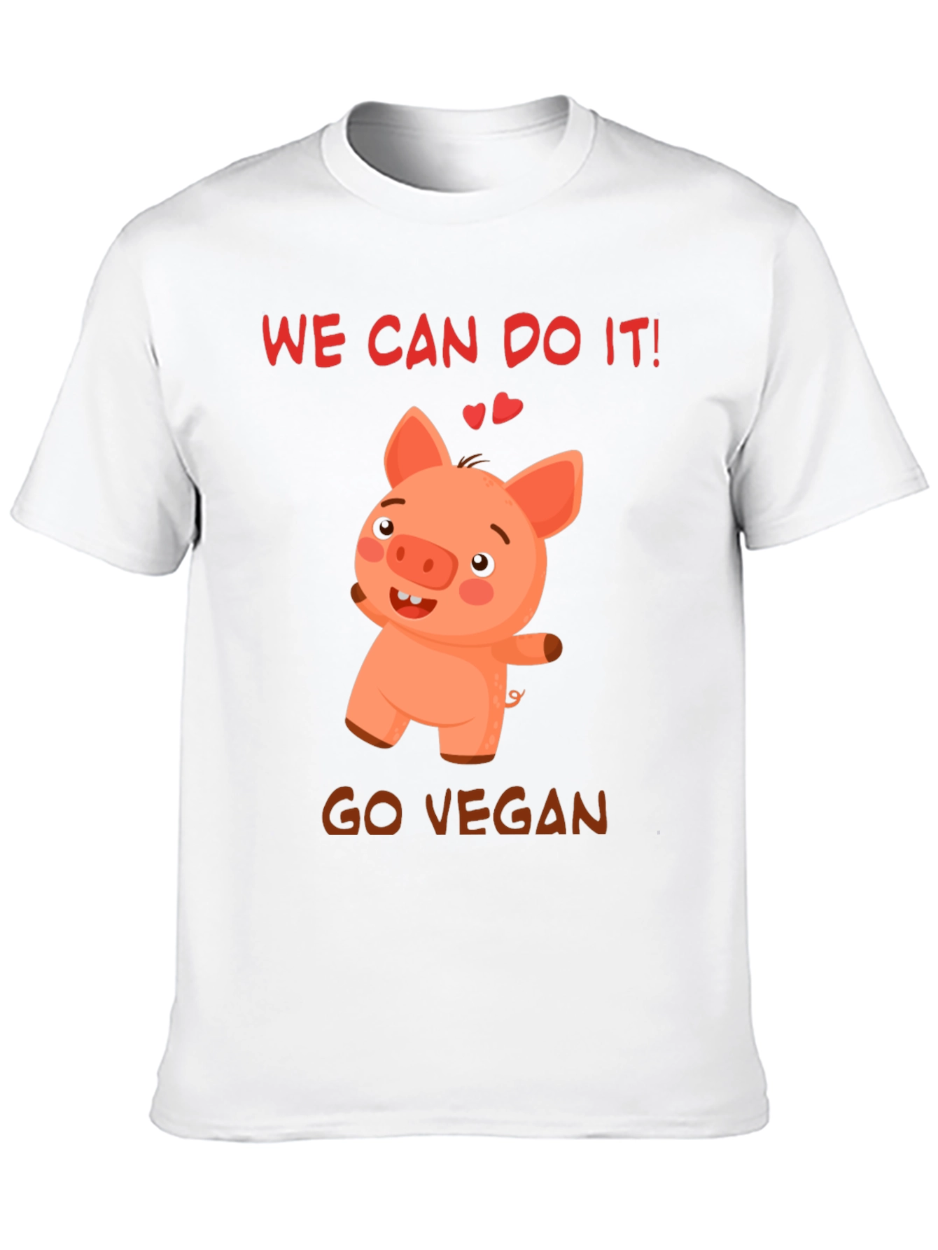 Vegan Pig T-Shirt - We Can Do It!