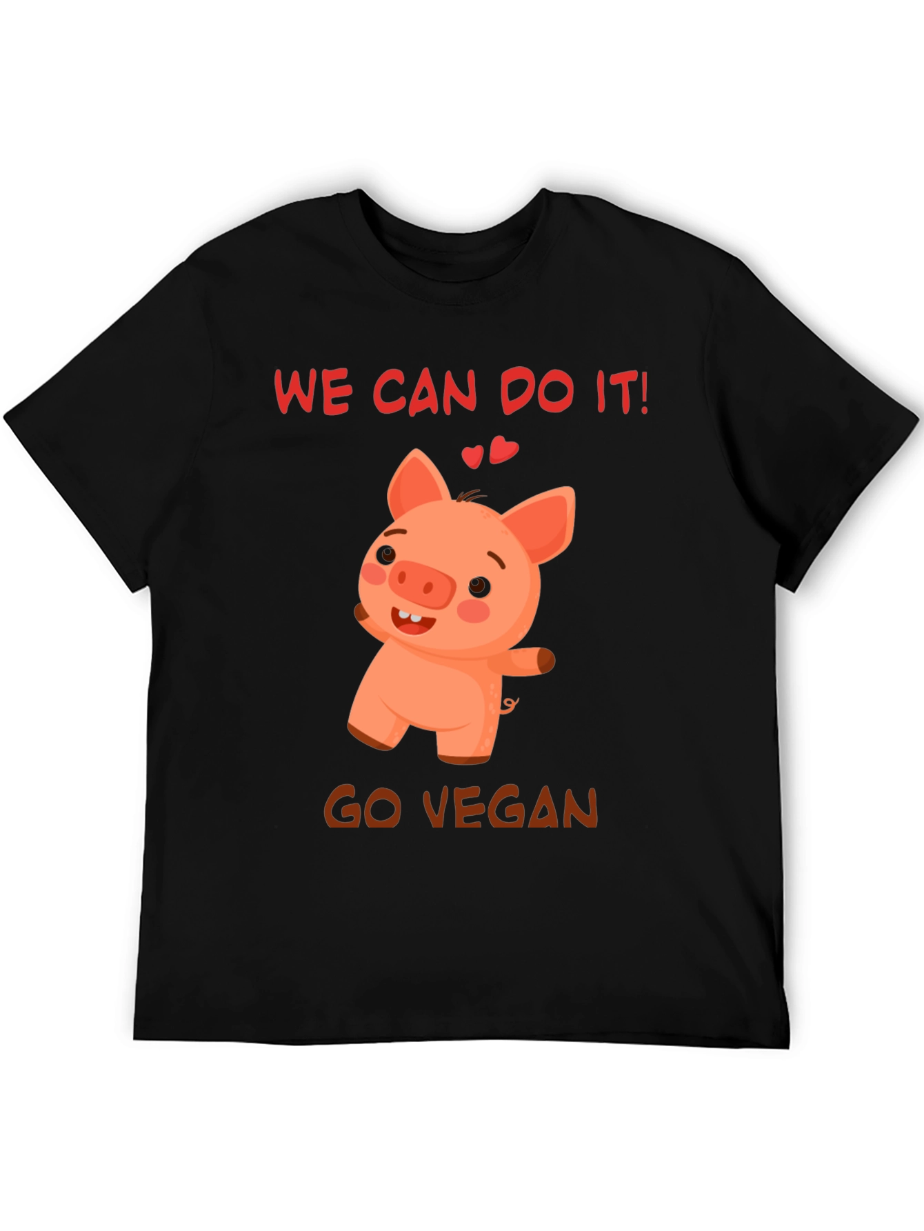 Vegan Pig T-Shirt - We Can Do It!