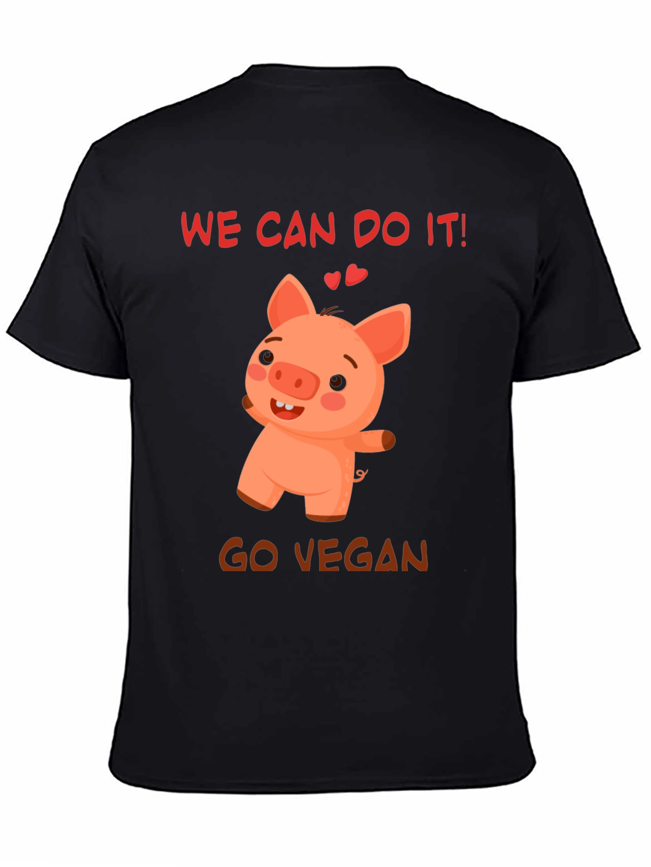 Vegan Pig T-Shirt - We Can Do It!