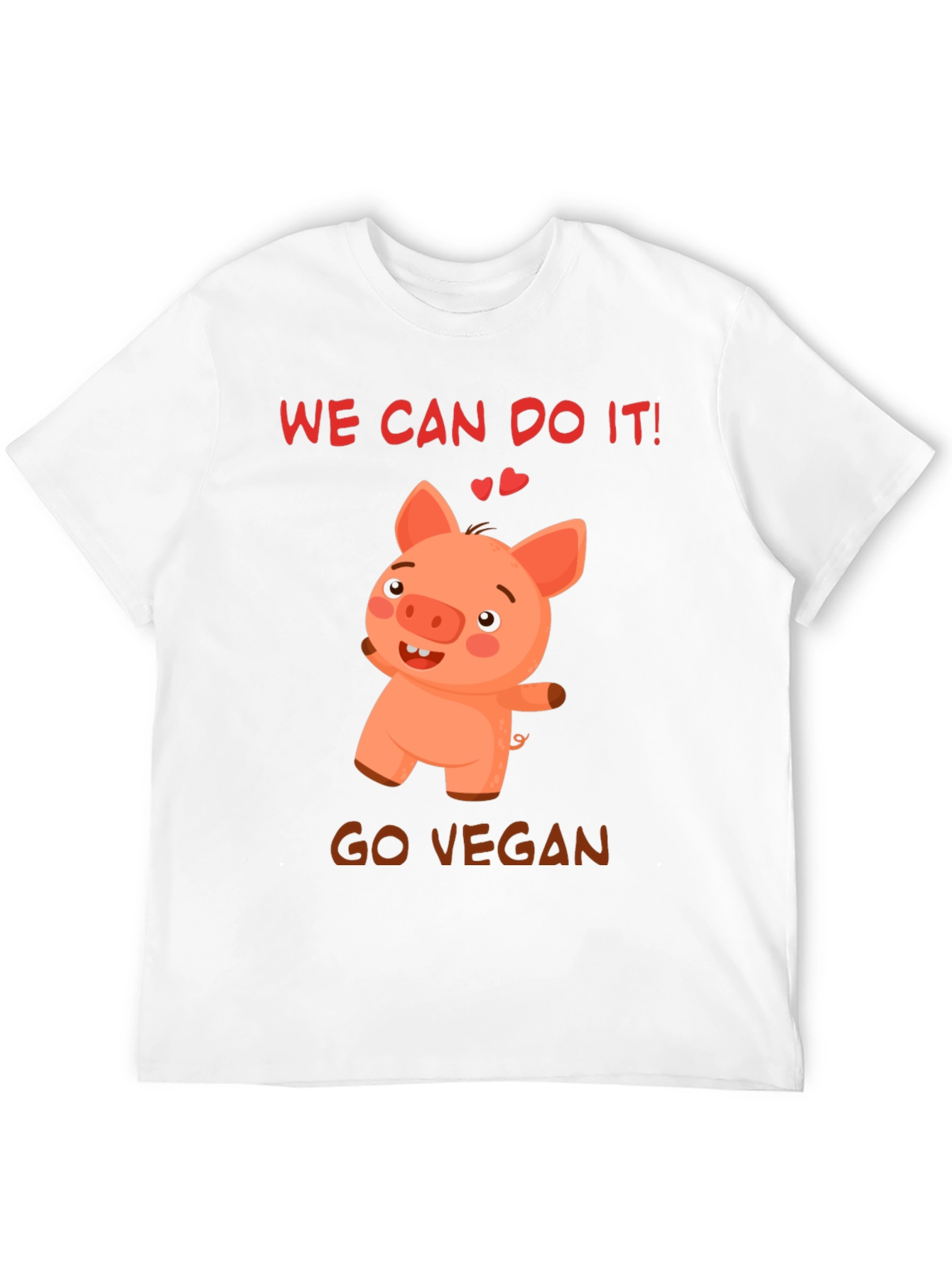 Vegan Pig T-Shirt - We Can Do It!