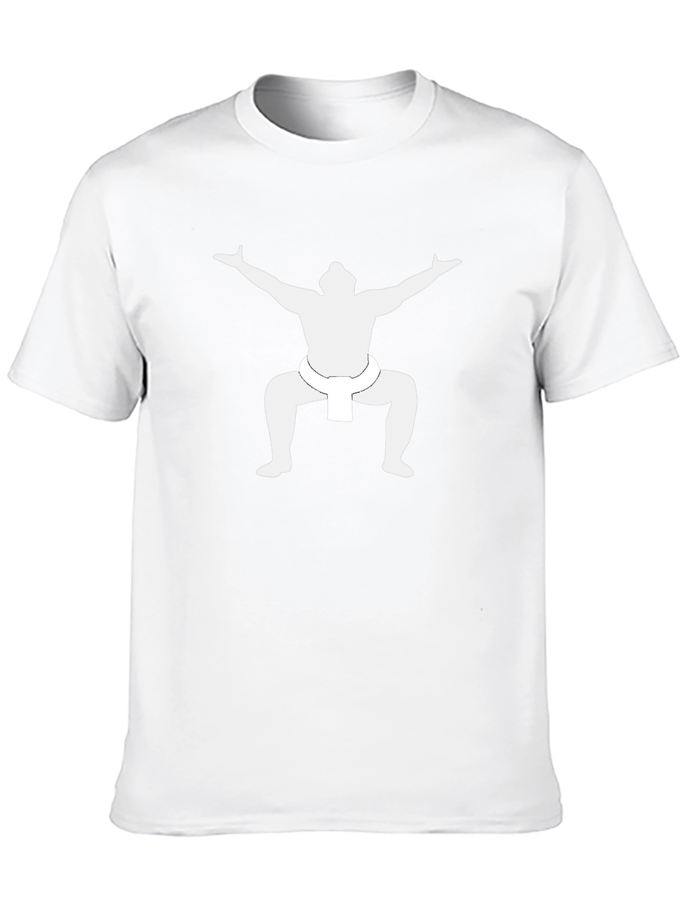 Sumo Wrestler Graphic Tee - Black Casual T-Shirt