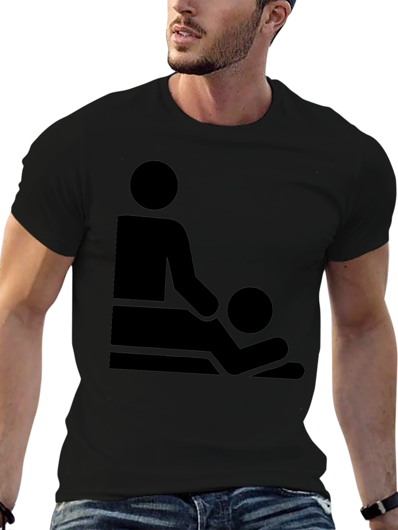 Massage Therapy Graphic T-Shirt - Black