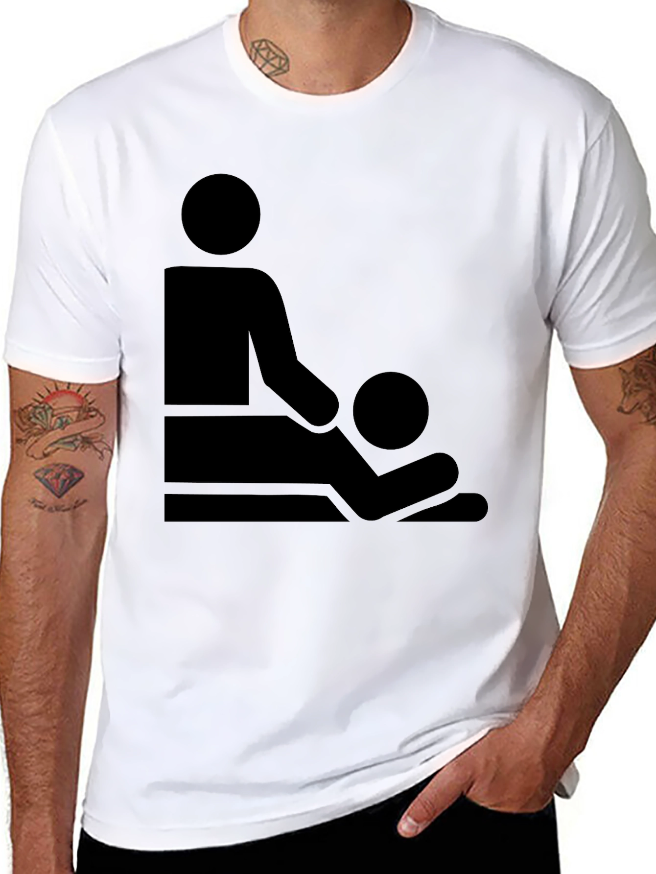 Massage Therapy Graphic T-Shirt - Black