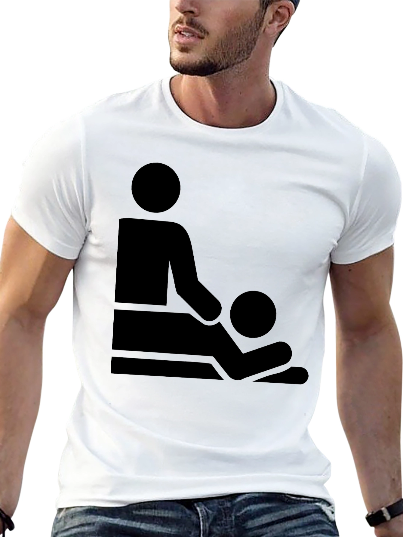 Massage Therapy Graphic T-Shirt - Black