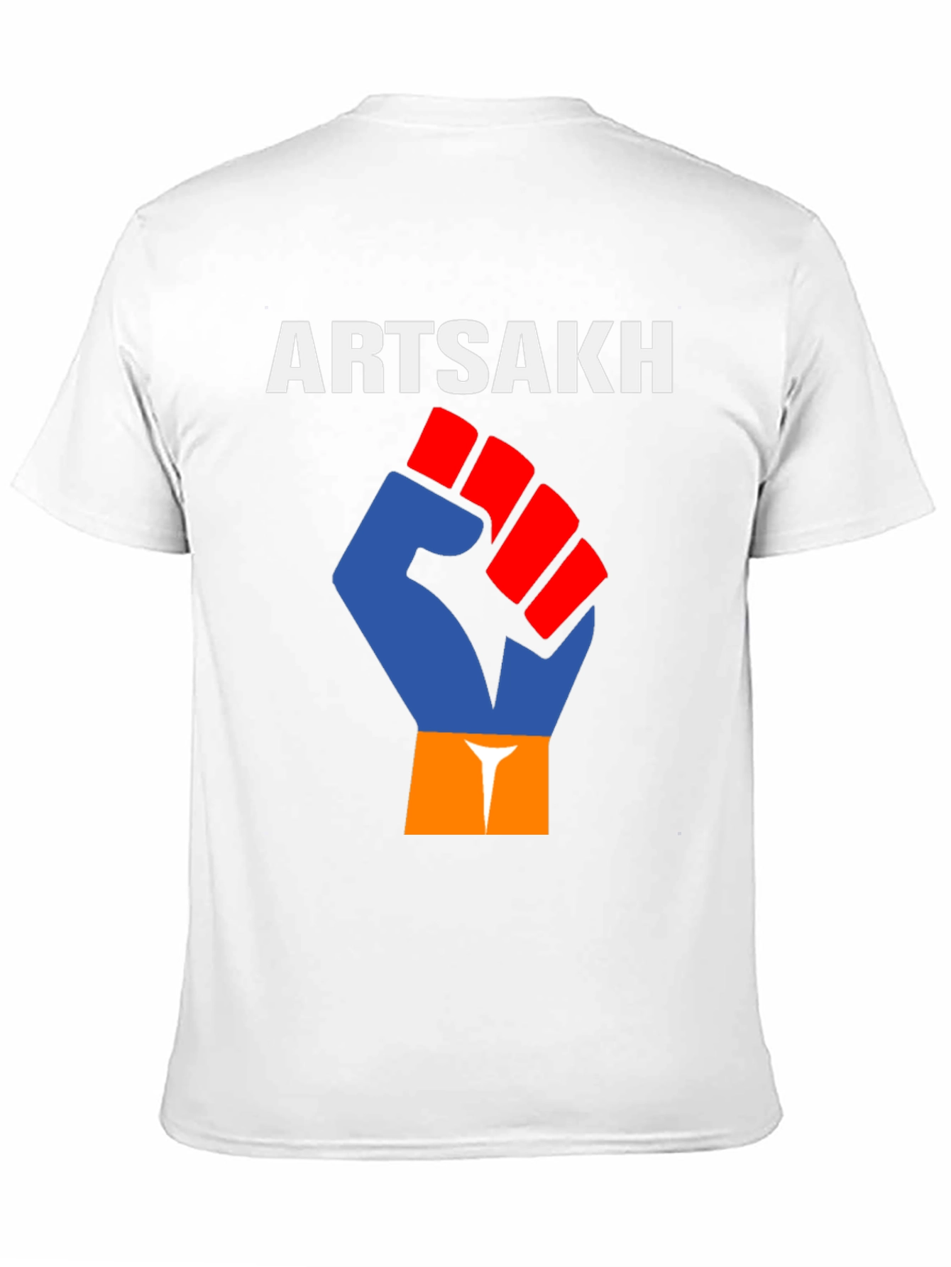 Artsakh T-Shirt Fist Flag Design - Black Cotton Tee
