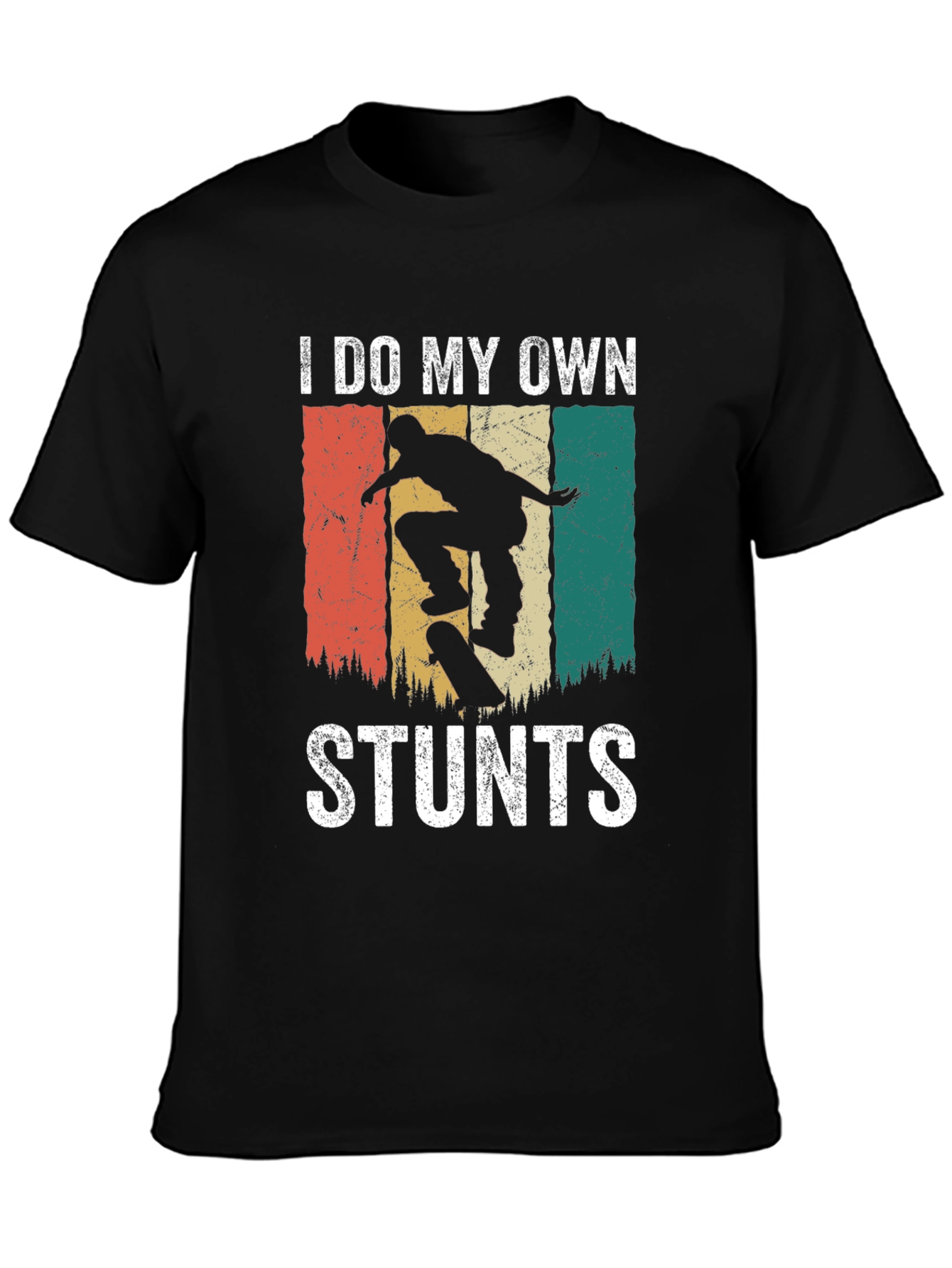 I Do My Own Stunts Retro Skater T-Shirt