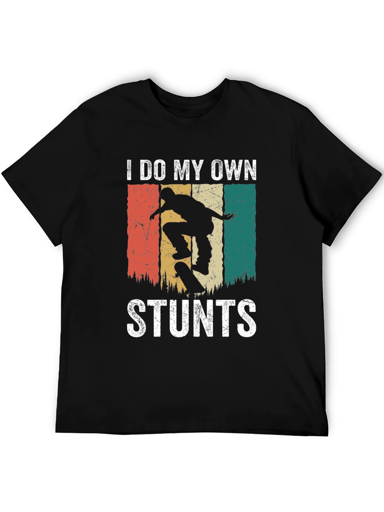 I Do My Own Stunts Retro Skater T-Shirt
