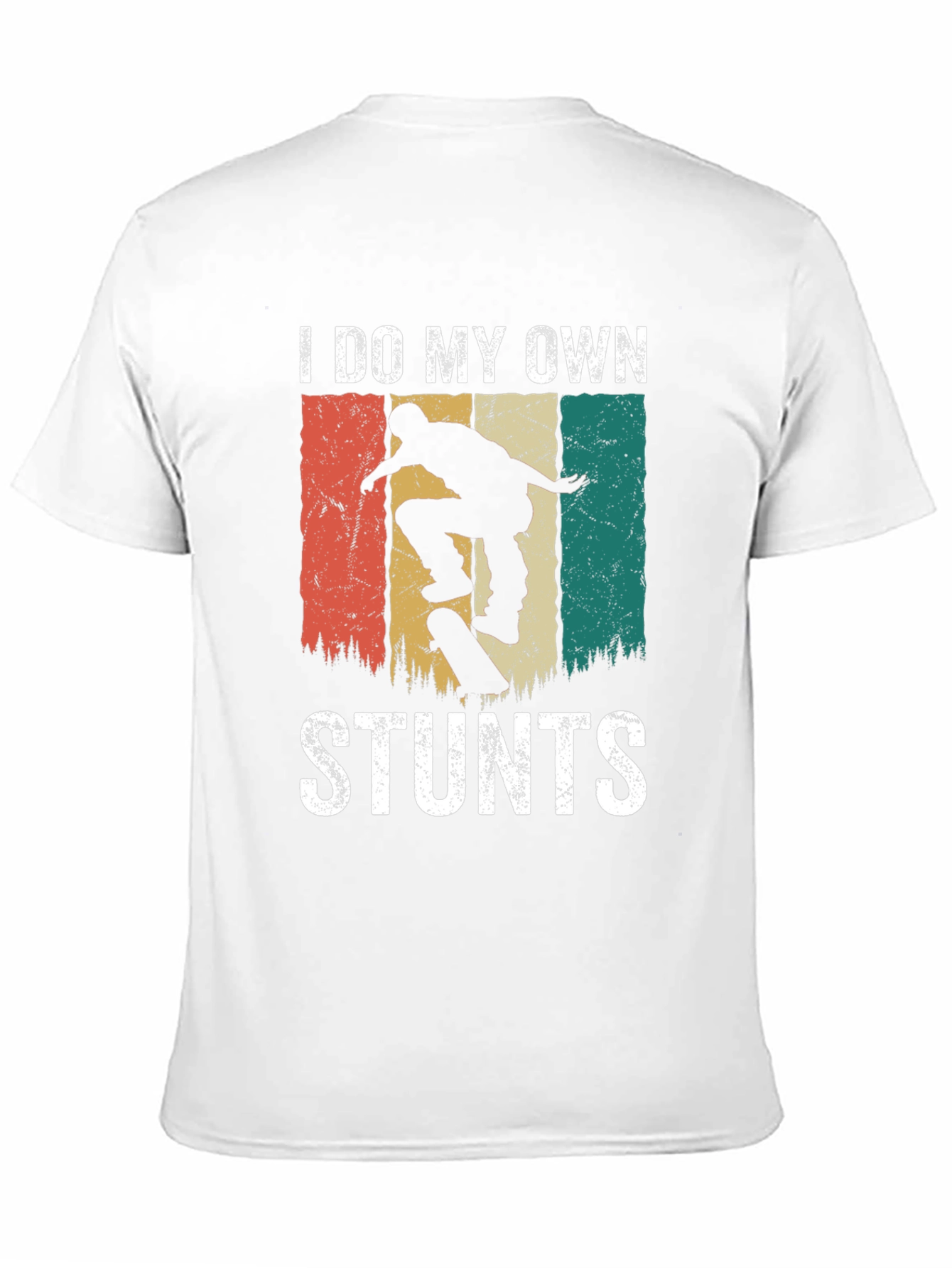 I Do My Own Stunts Retro Skater T-Shirt