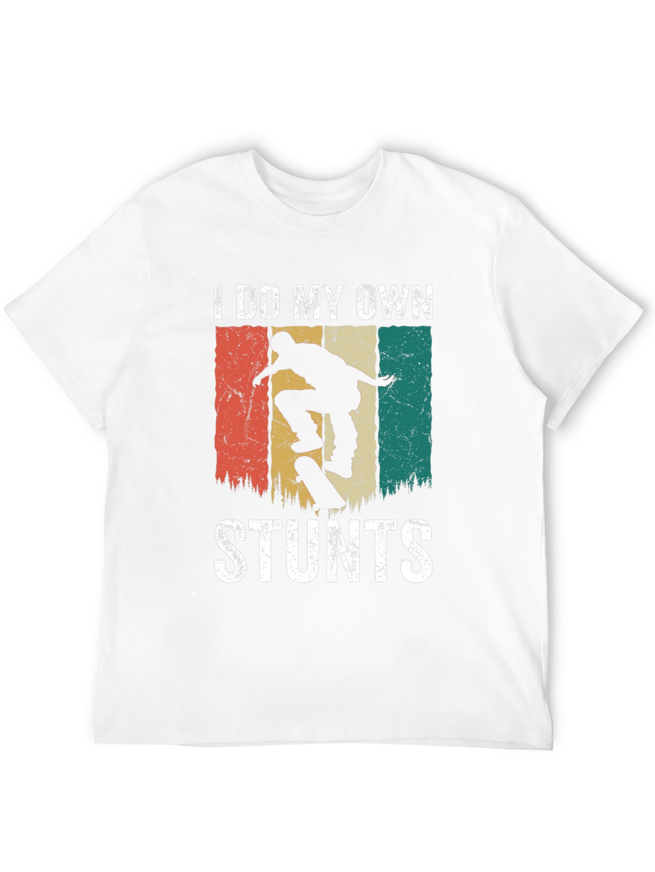 I Do My Own Stunts Retro Skater T-Shirt