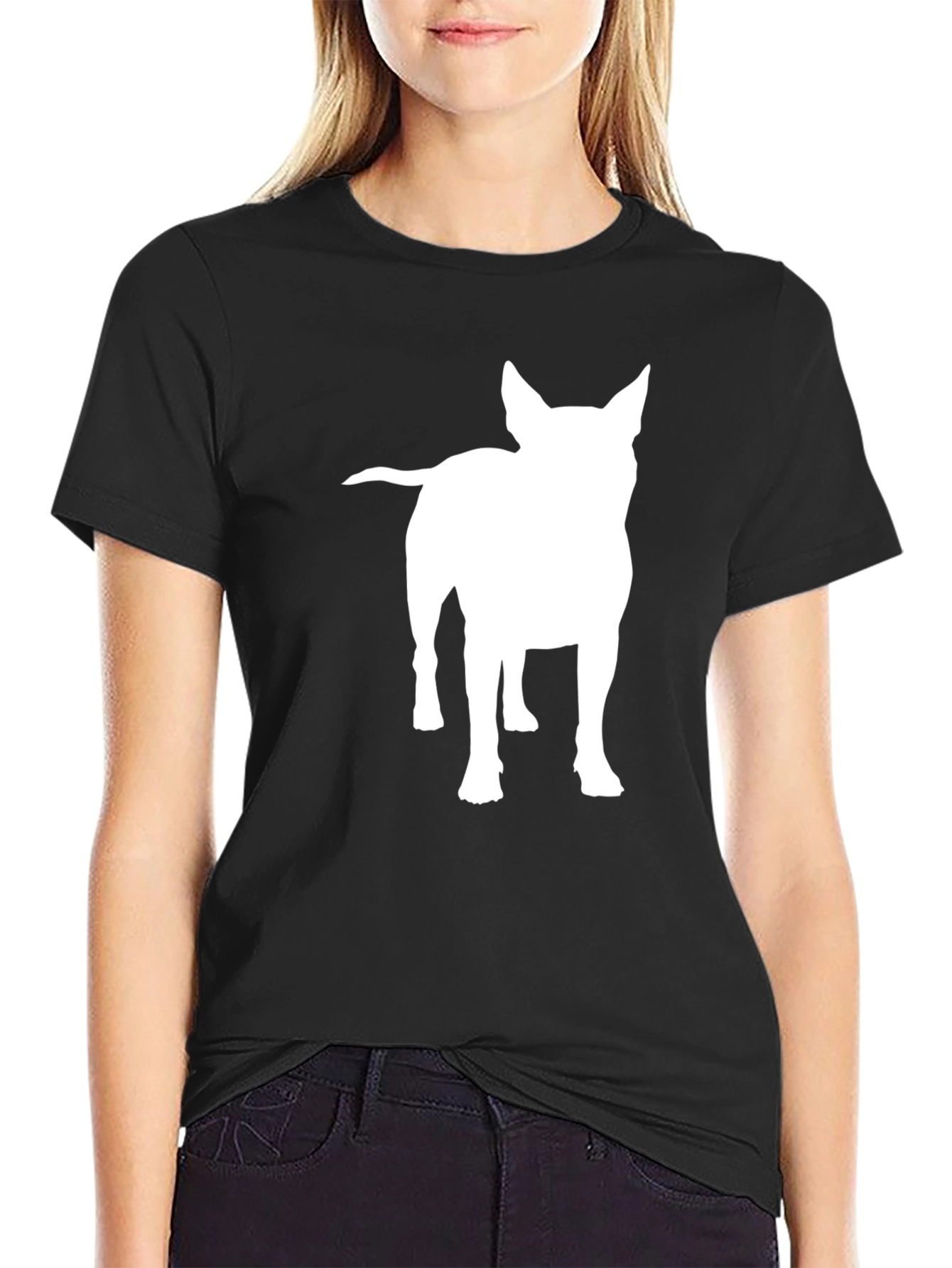 Dog Silhouette Graphic Tee - Unisex Black T-Shirt