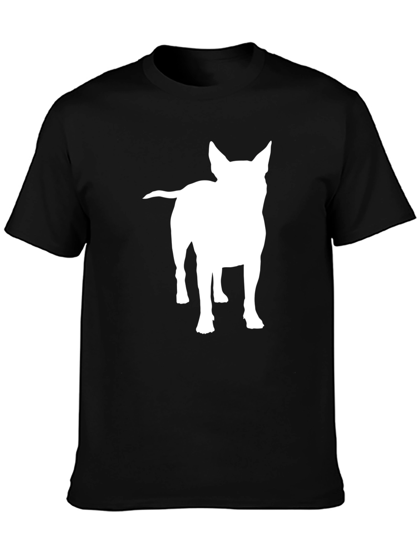 Dog Silhouette Graphic Tee - Unisex Black T-Shirt