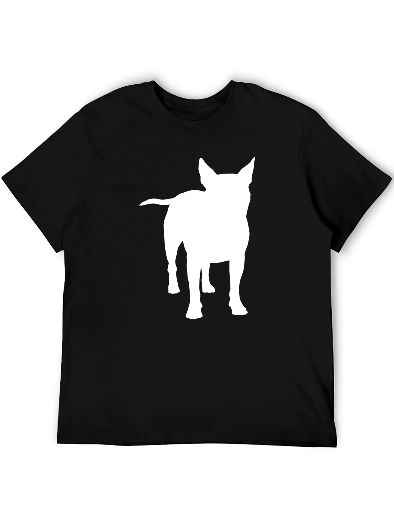 Dog Silhouette Graphic Tee - Unisex Black T-Shirt