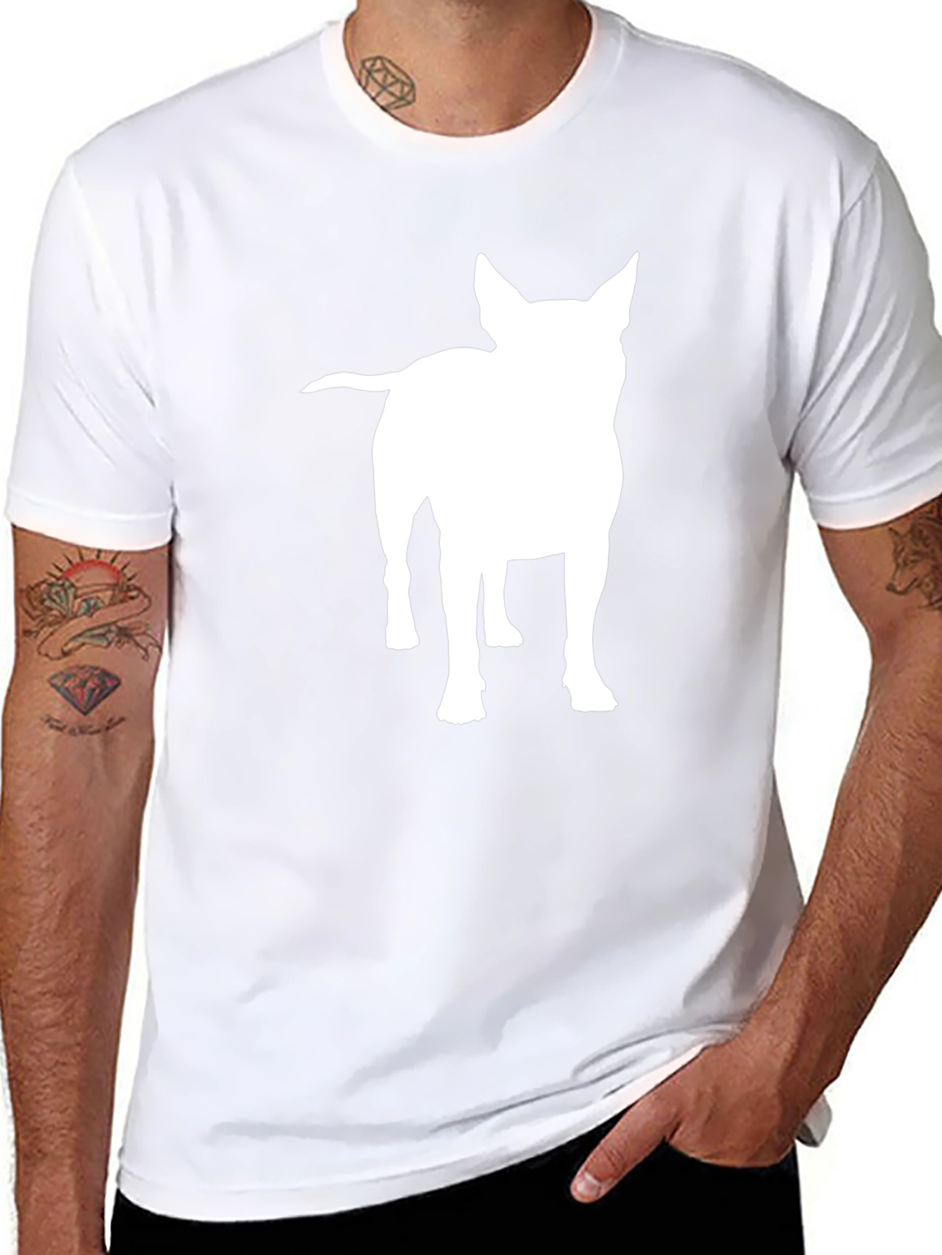 Dog Silhouette Graphic Tee - Unisex Black T-Shirt