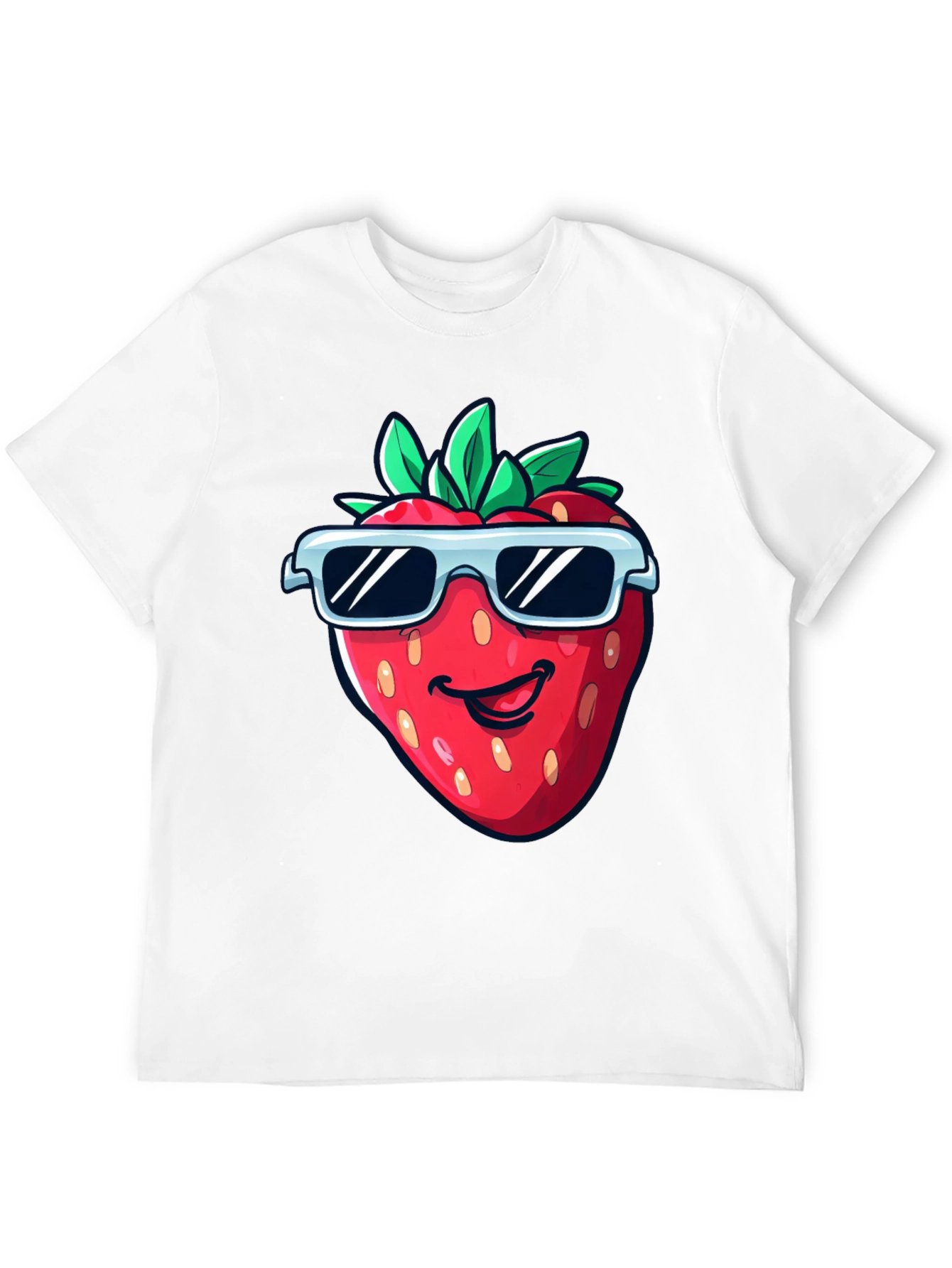 Cool Strawberry Graphic Tee - Black