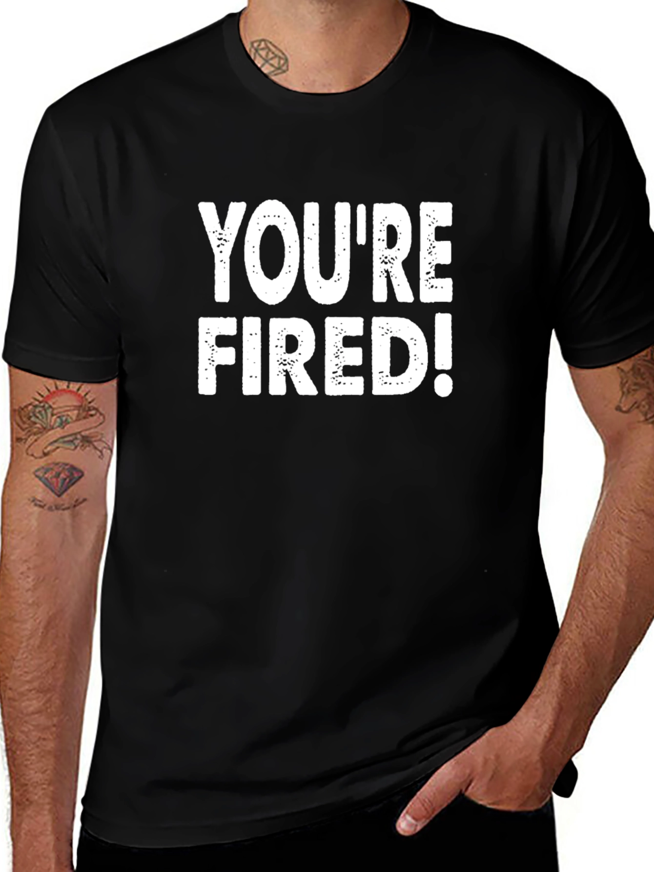 Youre Fired! Graphic Tee - Black Cotton T-Shirt