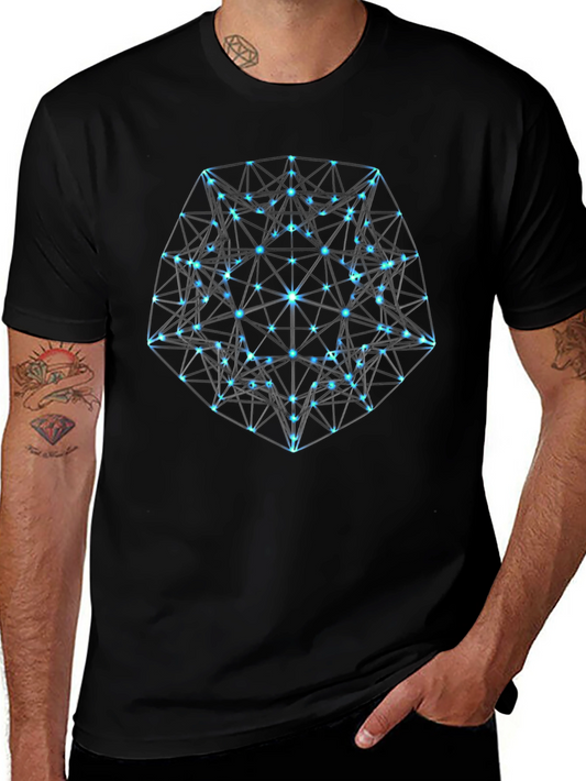 Geometric Black T-Shirt: Modern Minimalist Design