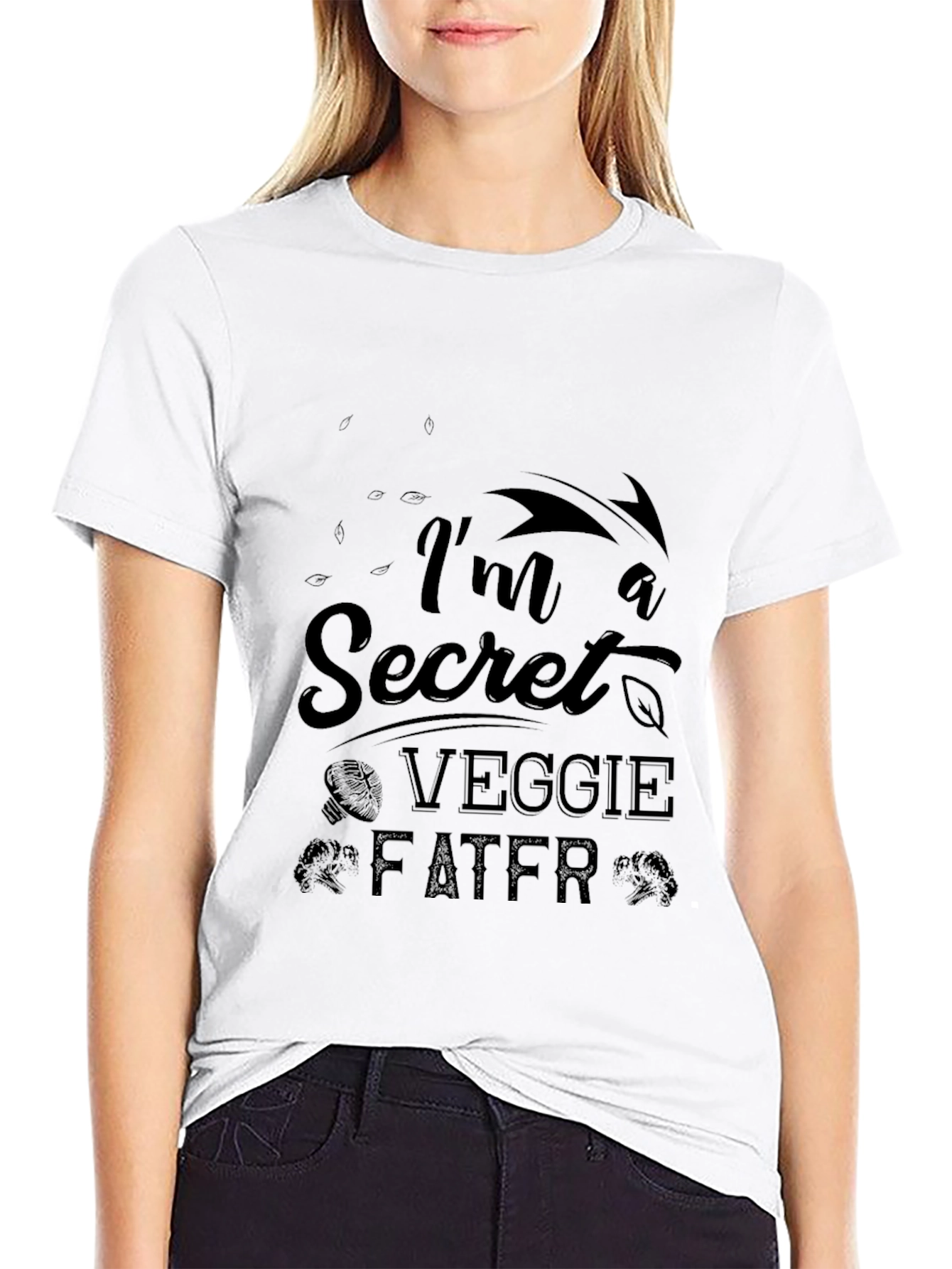 Secret Veggie Eater Black T-Shirt