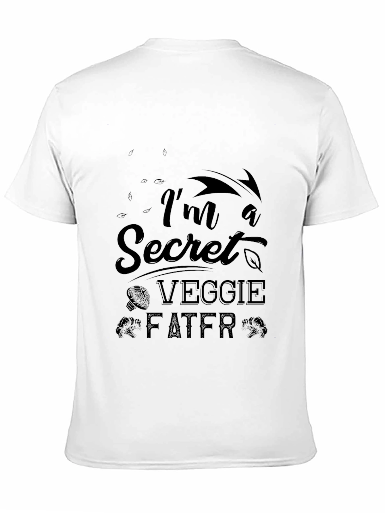 Secret Veggie Eater Black T-Shirt