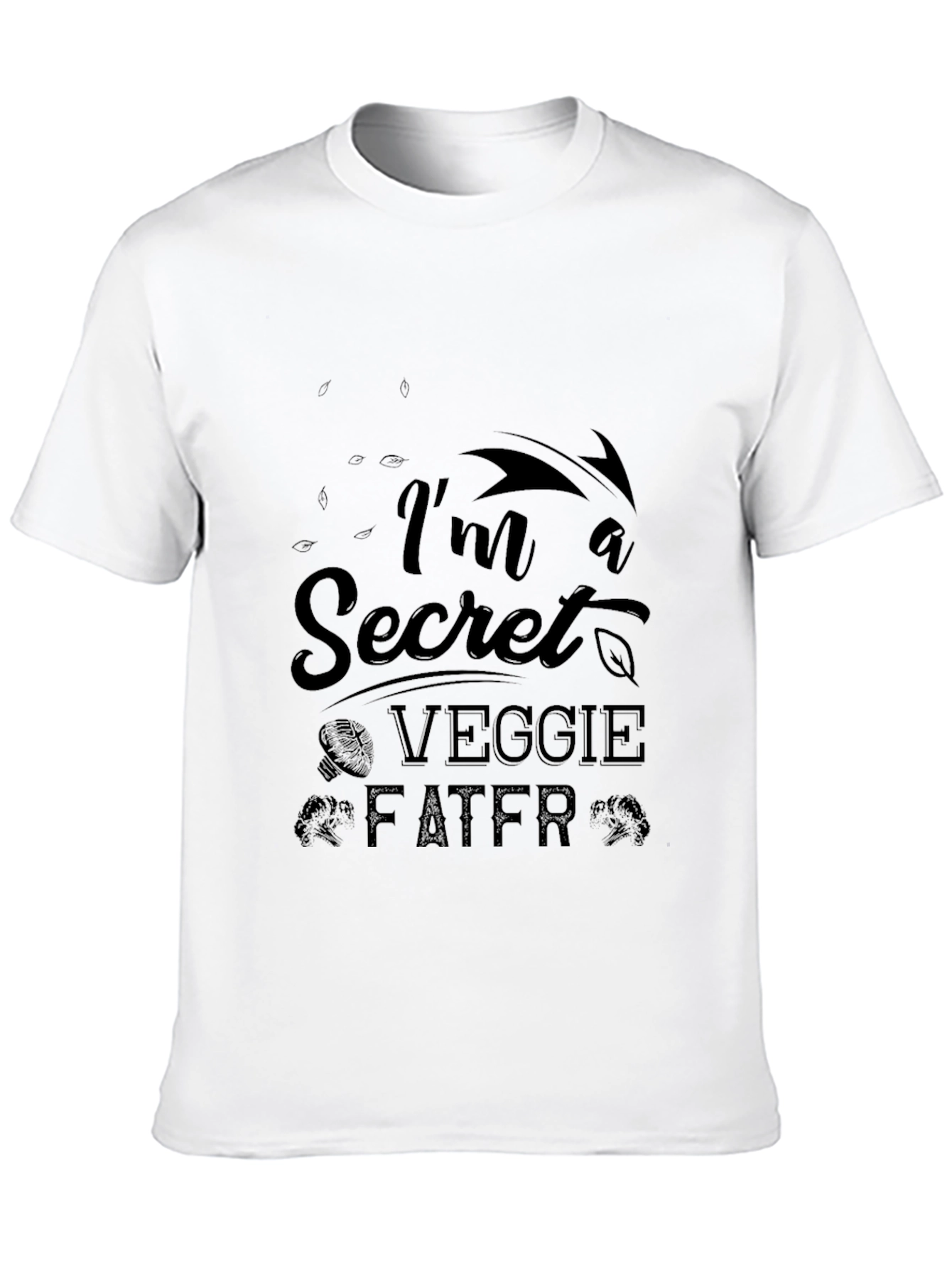 Secret Veggie Eater Black T-Shirt